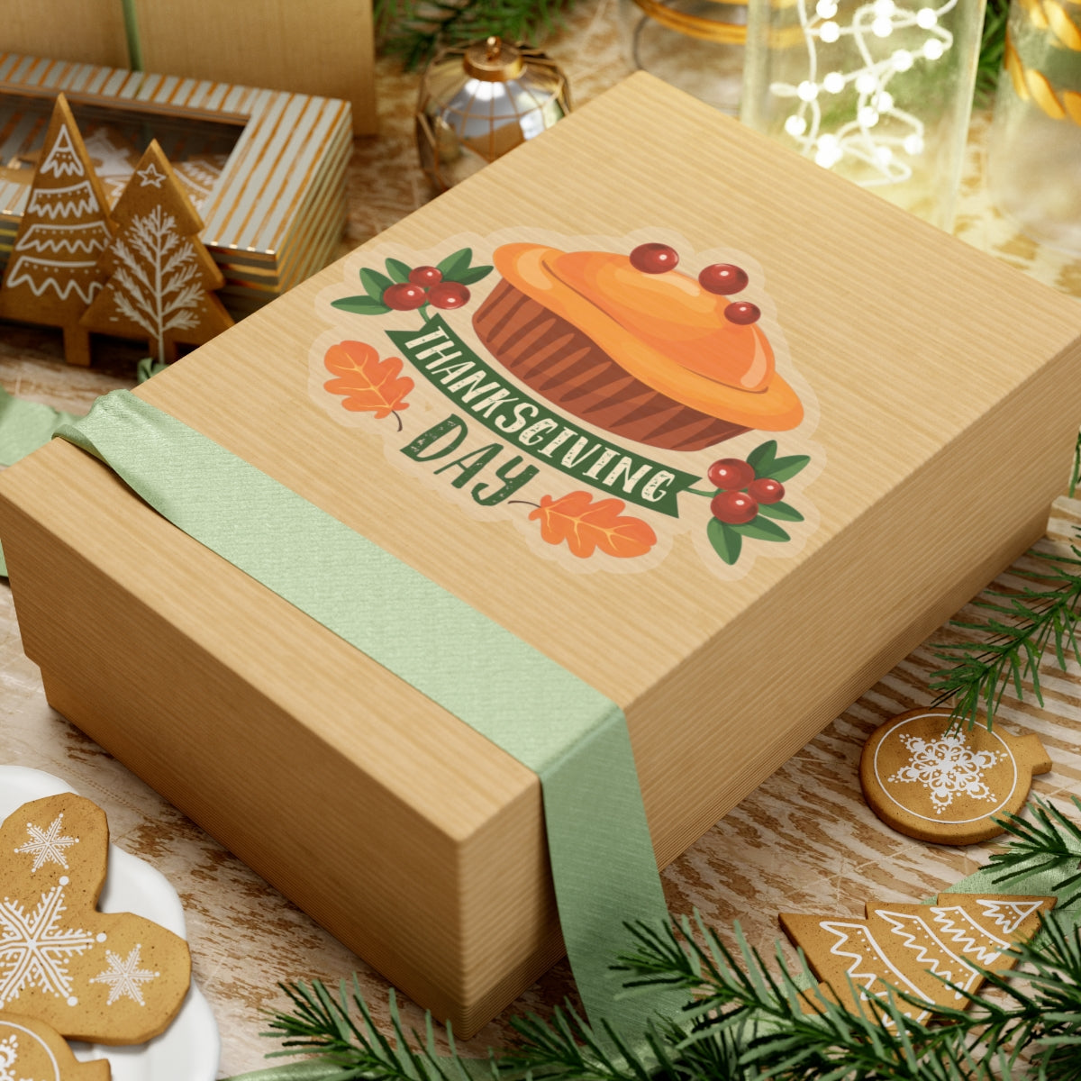 Kiss-Cut Stickers - Thanksgiving Day - Pie