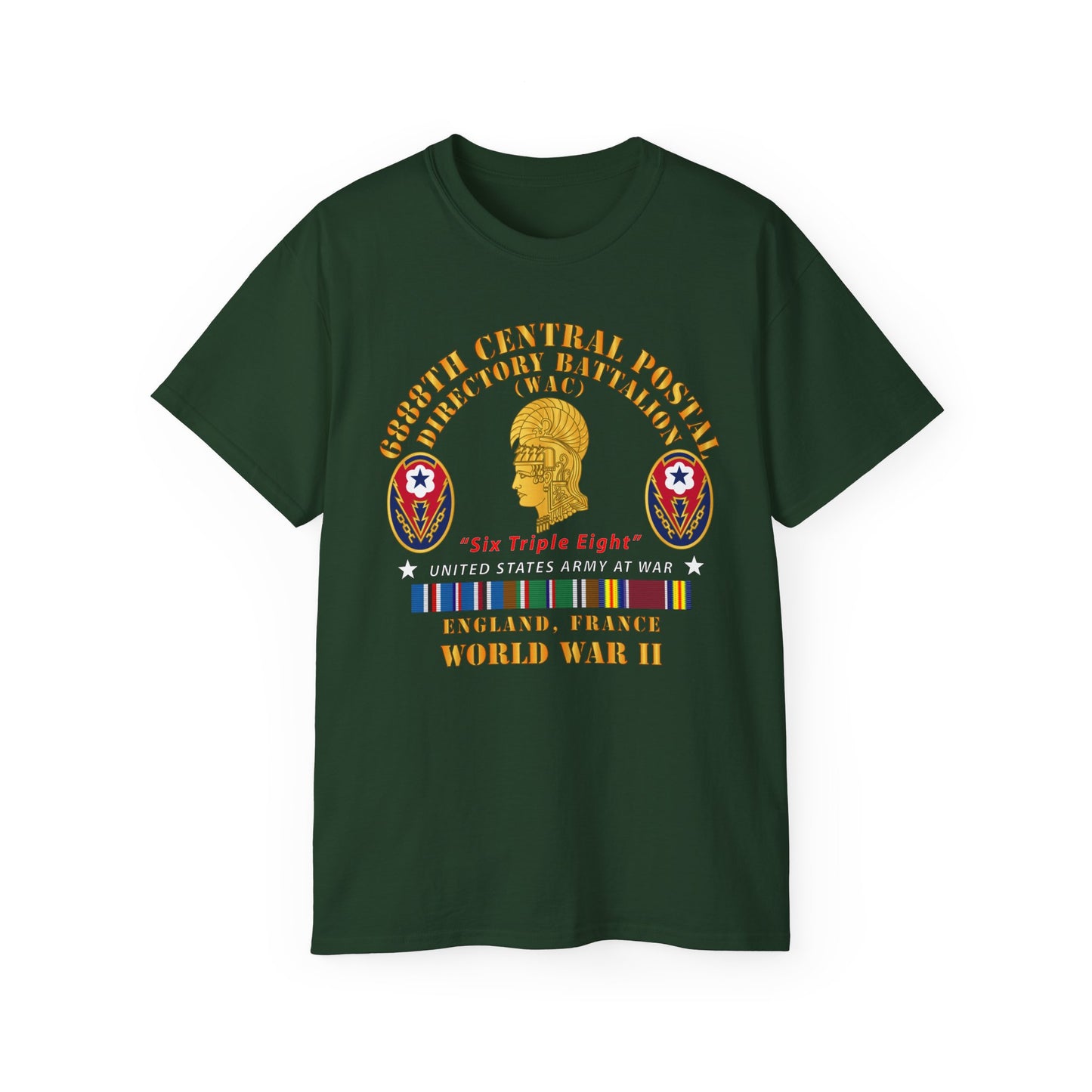 Unisex Ultra Cotton Tee - Army - 6888th Central Postal Directory Battalion - Wwii W Eu Svc