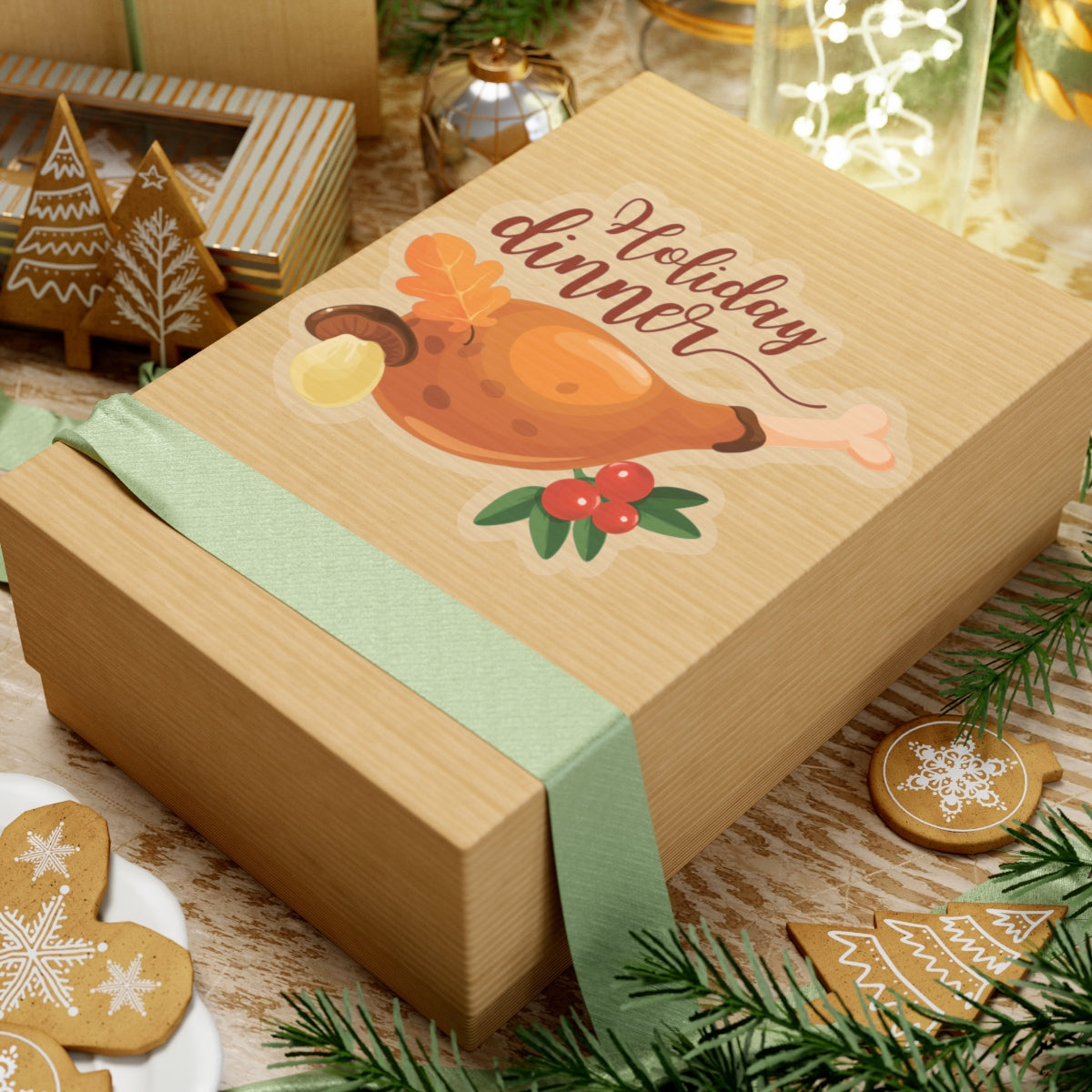 Kiss-Cut Stickers - Holiday Dinner