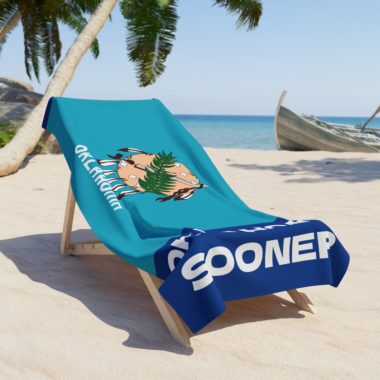 Beach Towel - Oklahoma State Flag Patriotic Summer Poolside Towel