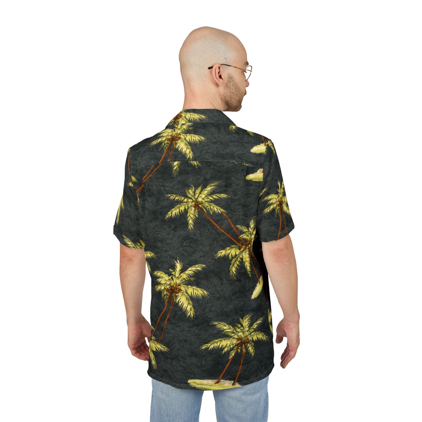 Tropical Palm Hawaiian Shirt — Vintage Palm Tree Aloha Button-Down