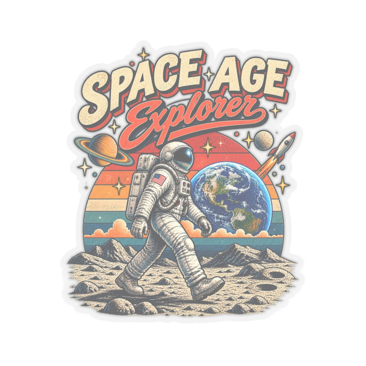 Kiss-Cut Stickers - Space Age Explorer