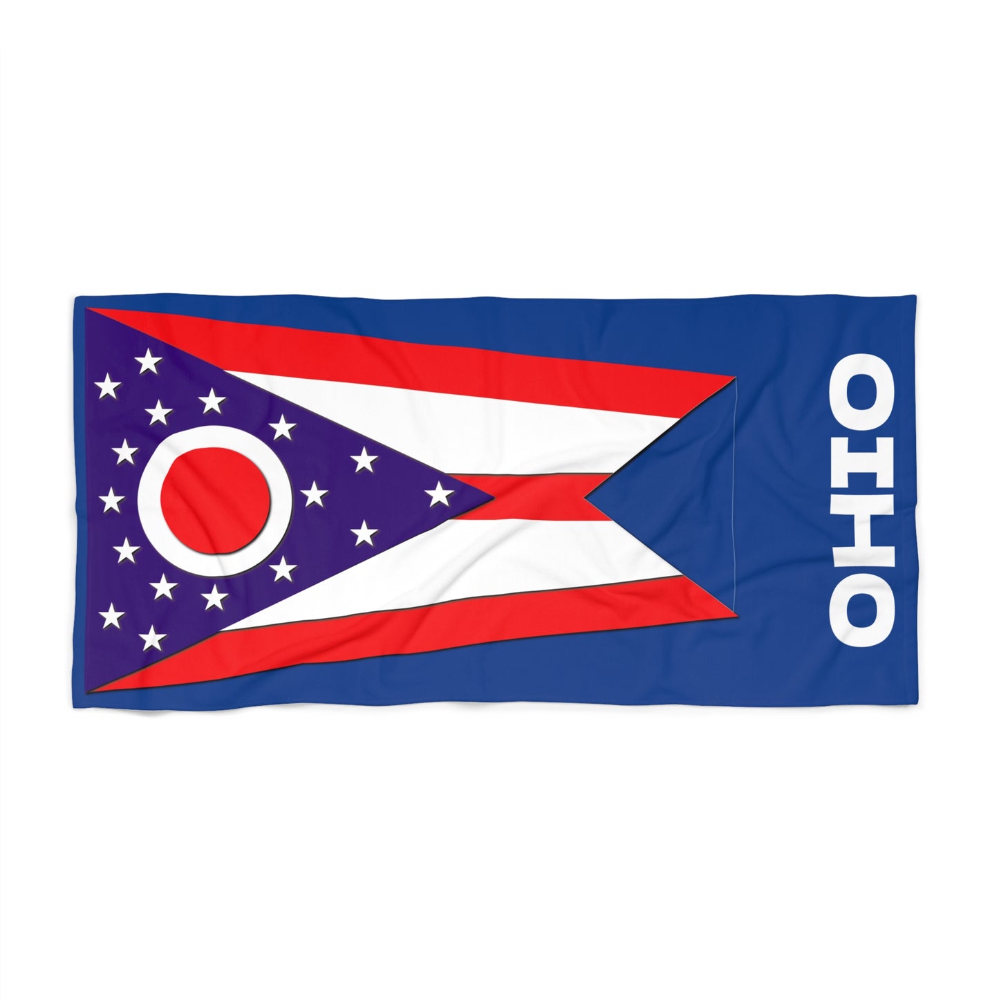 Ohio State Flag Beach Towel - Patriotic Poolside Towel, Ohian Gift, Summer Accessories, Beach Lover Gift, Fourth of July Towel