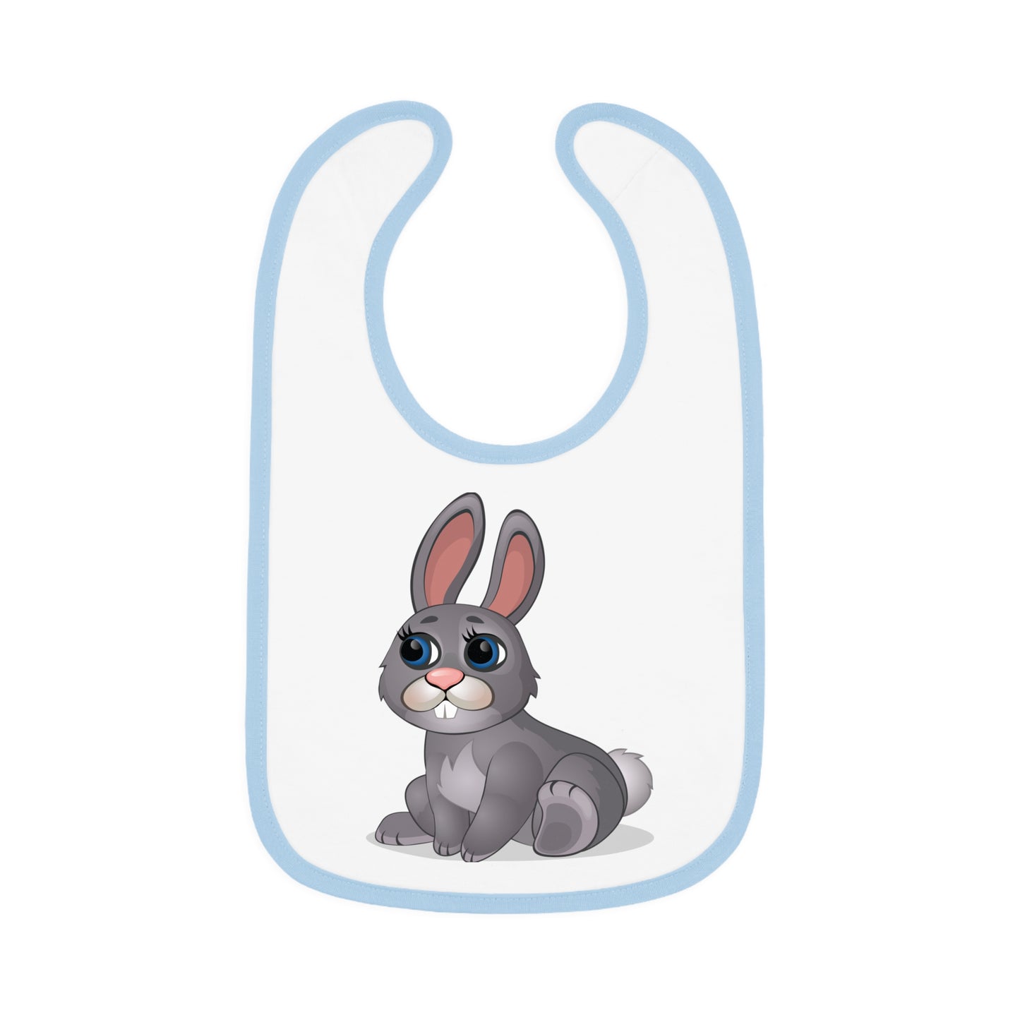 Baby Contrast Trim Jersey Bib - Cutie Wrabbit
