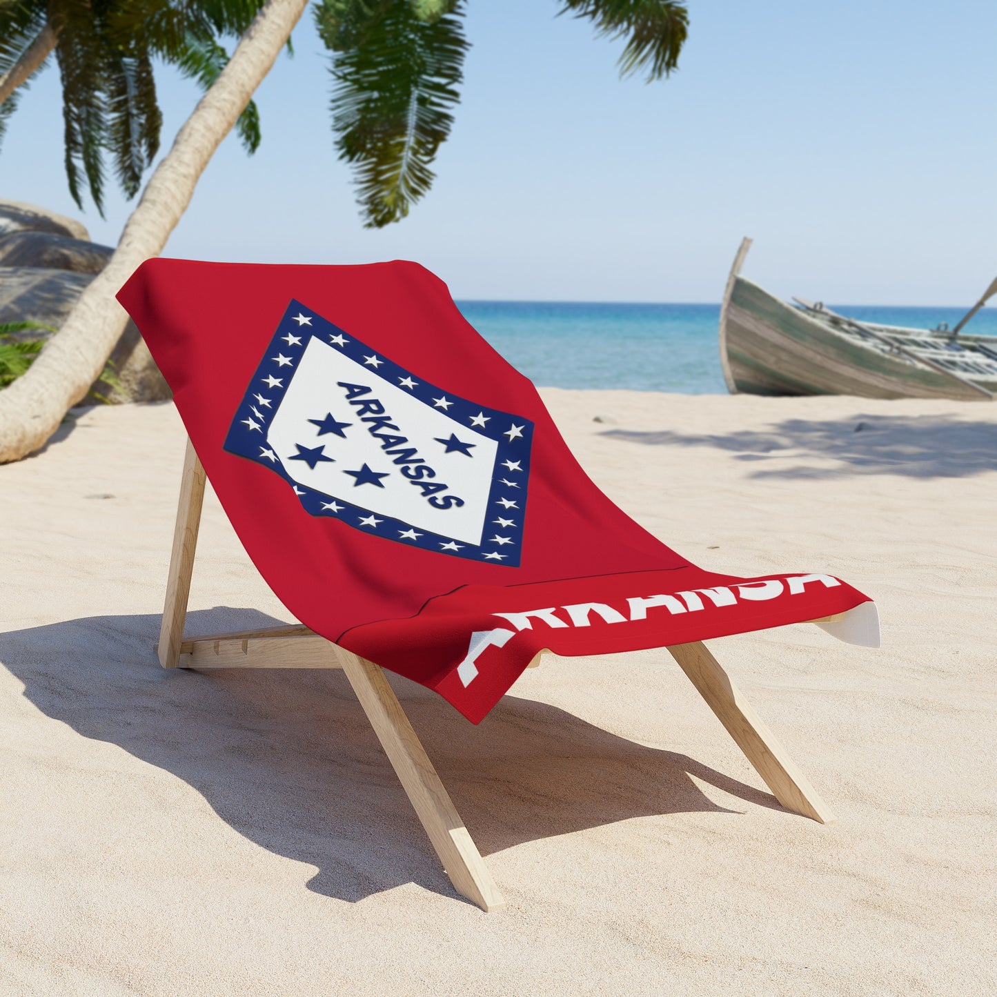 Arkansas State Flag Beach Towel