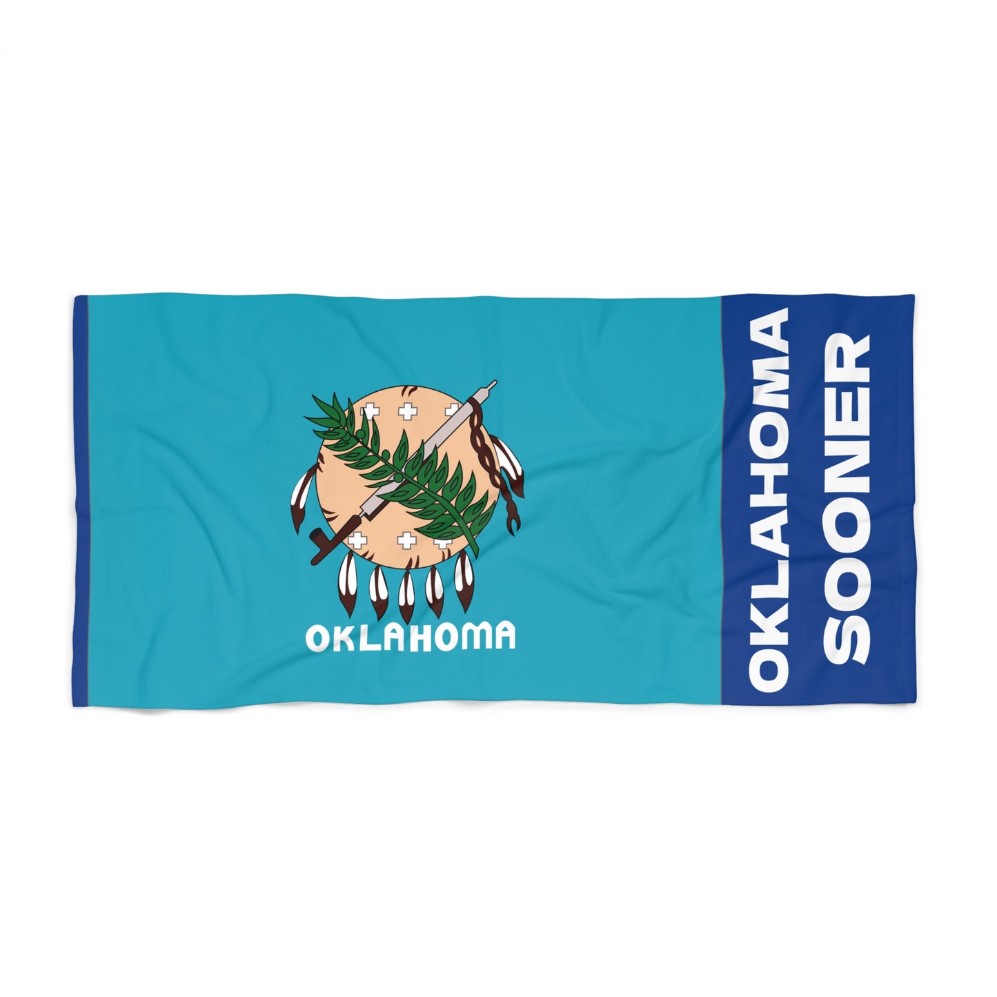 Beach Towel - Oklahoma State Flag Patriotic Summer Poolside Towel