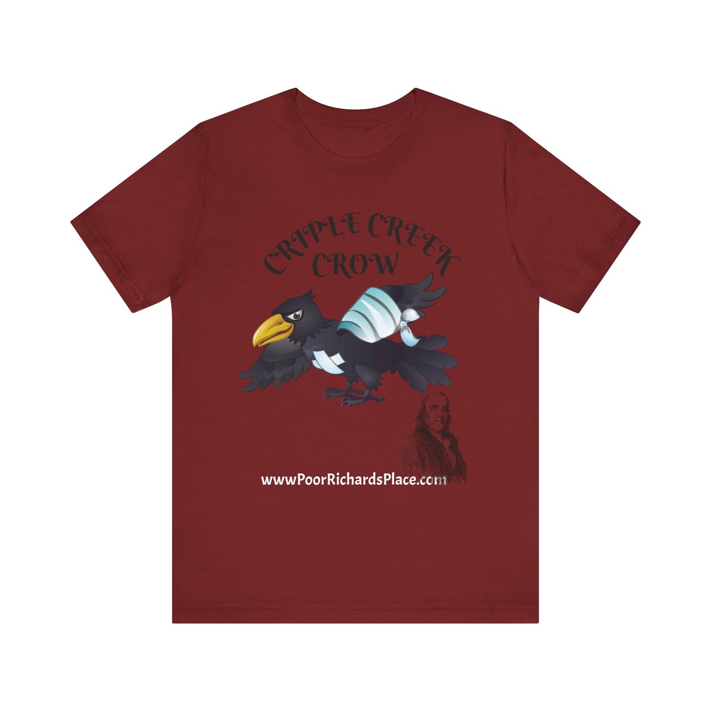 Unisex Jersey Short Sleeve Tee - Criple Creek Crow - www.poorrichardsplace.com