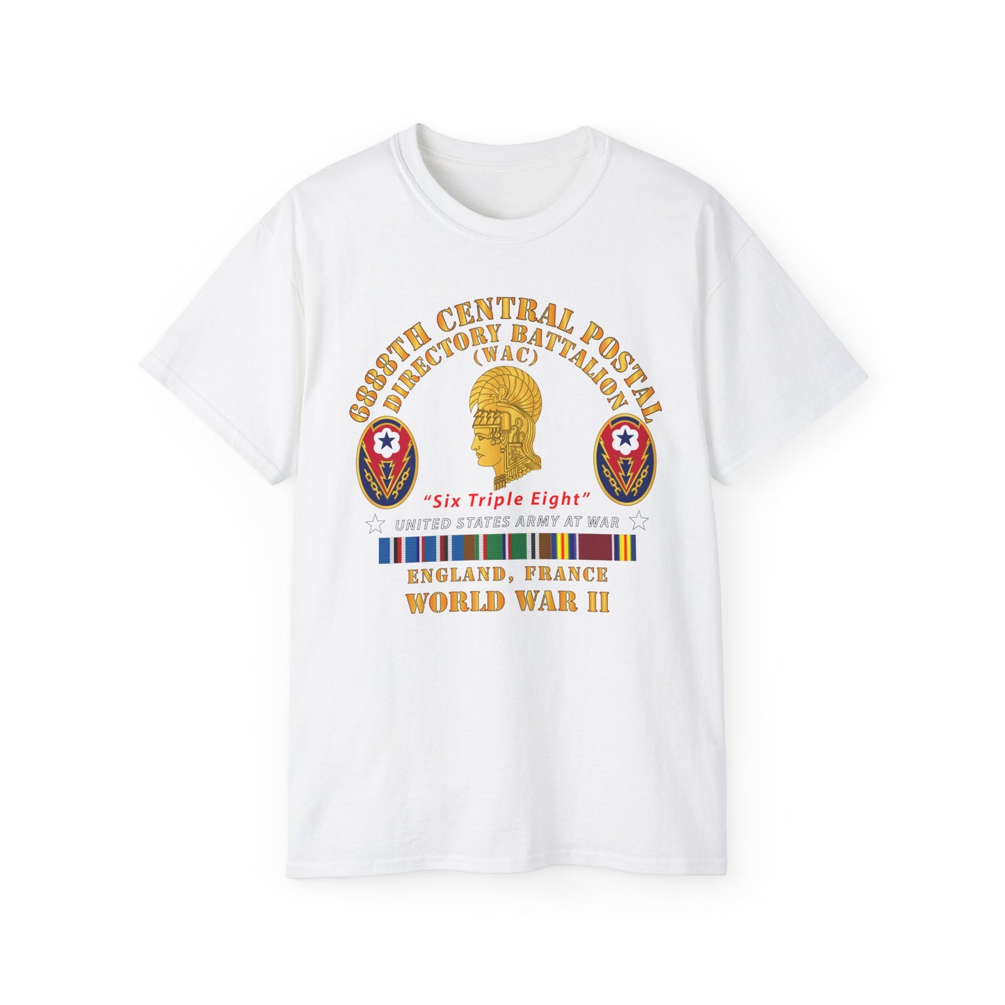 Unisex Ultra Cotton Tee - Army - 6888th Central Postal Directory Battalion - Wwii W Eu Svc