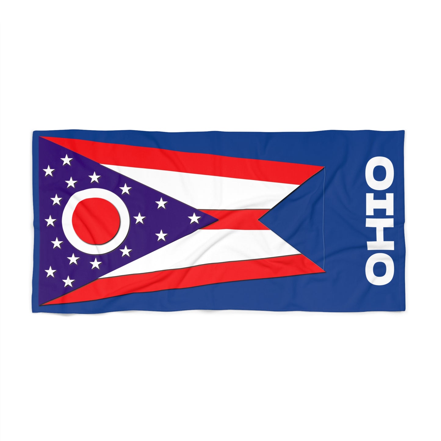 Ohio State Flag Beach Towel - Patriotic Poolside Towel, Ohian Gift, Summer Accessories, Beach Lover Gift, Fourth of July Towel