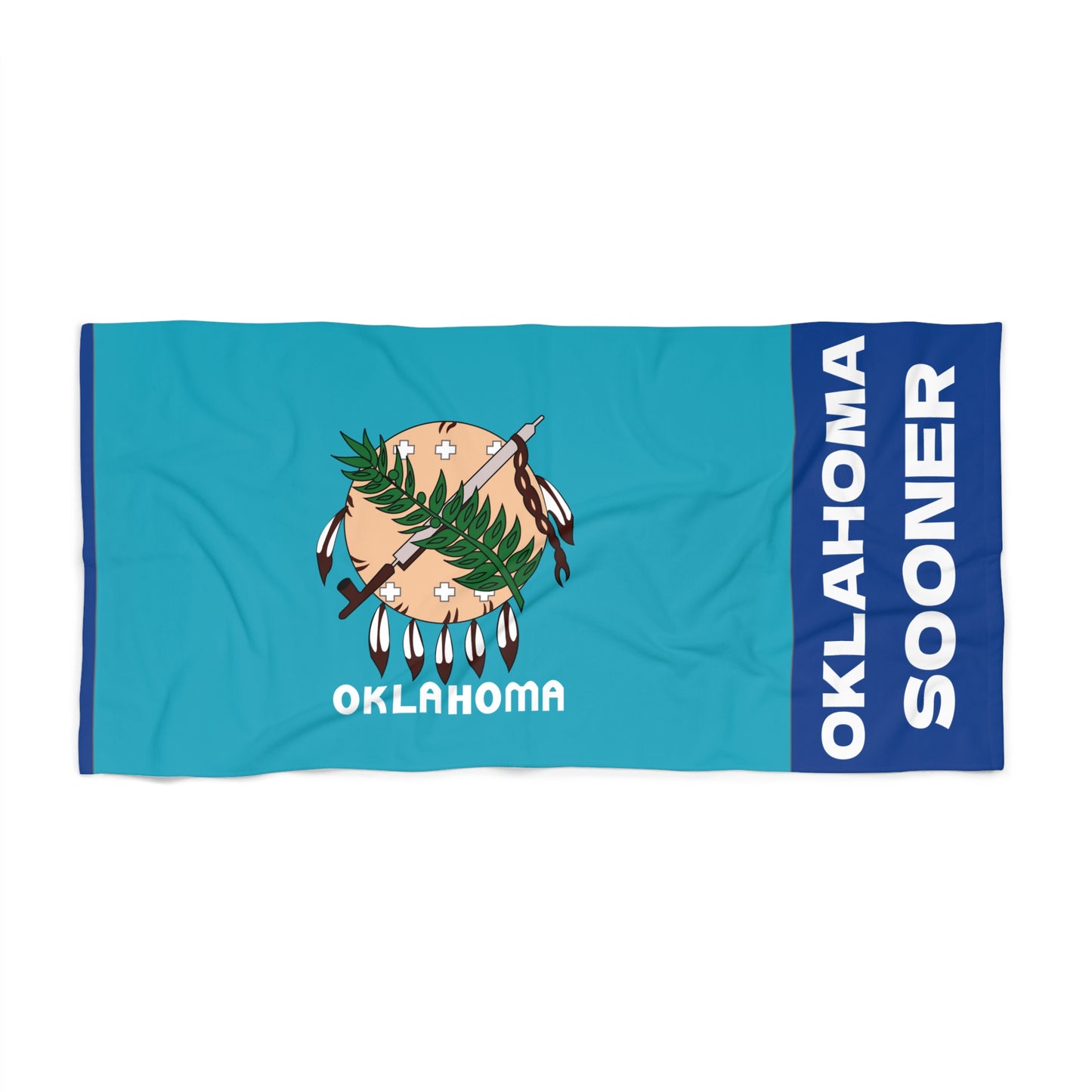 Beach Towel - Oklahoma State Flag Patriotic Summer Poolside Towel