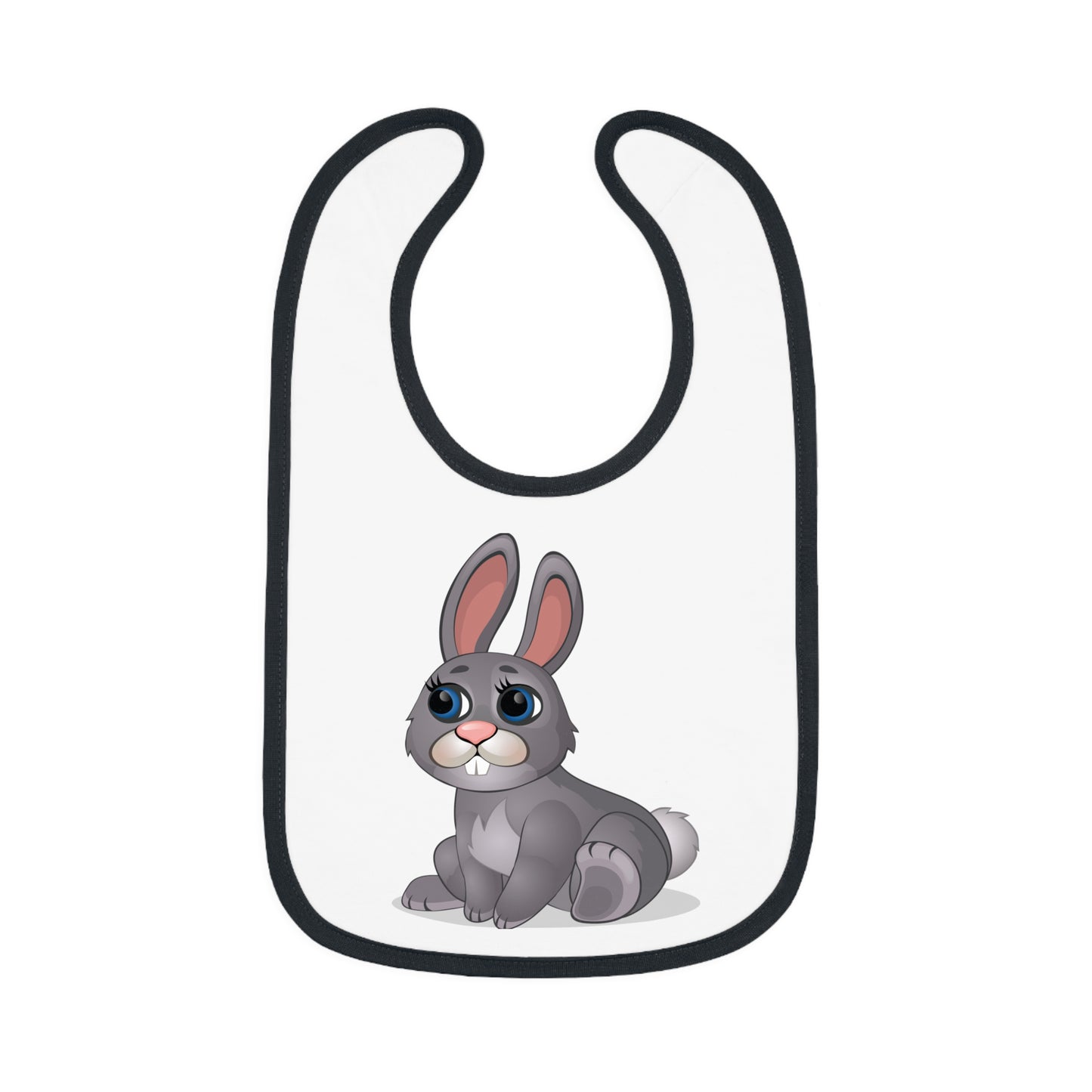 Baby Contrast Trim Jersey Bib - Cutie Wrabbit