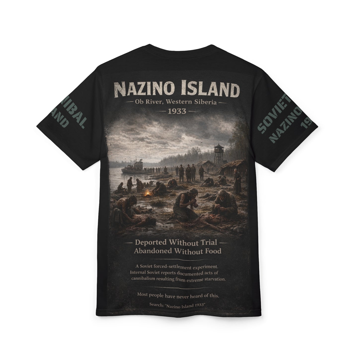 Nazino Island 1933 All-Over Print Tee — Cannibal Island