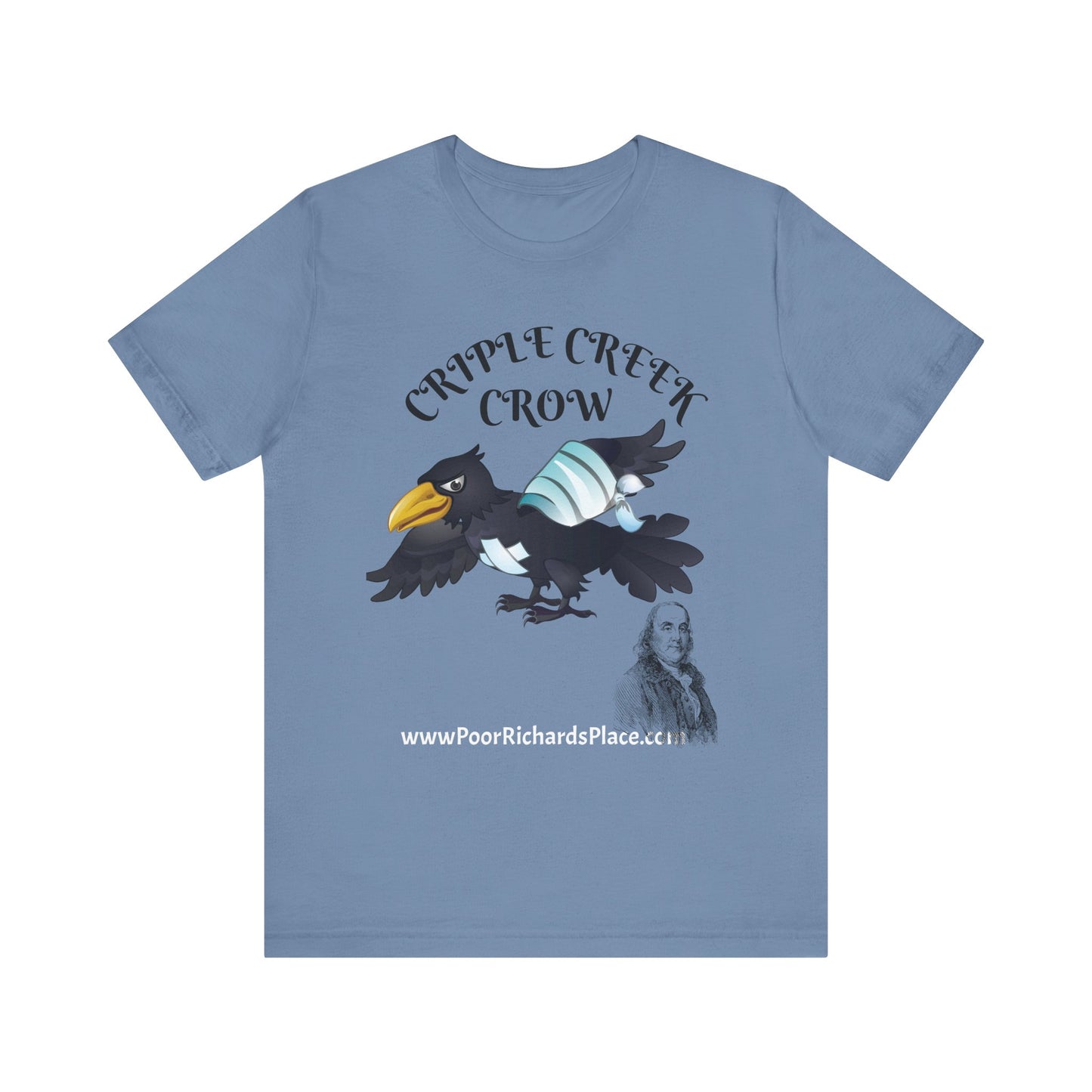 Unisex Jersey Short Sleeve Tee - Criple Creek Crow - www.poorrichardsplace.com