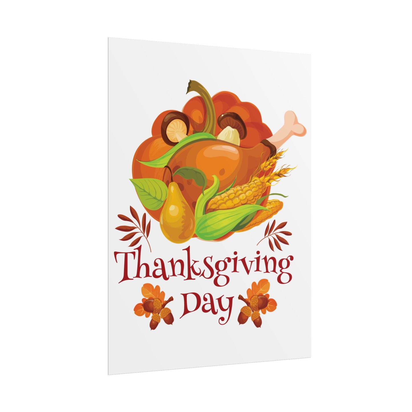 Rolled Poster -Thanksgiving Day - Turkey