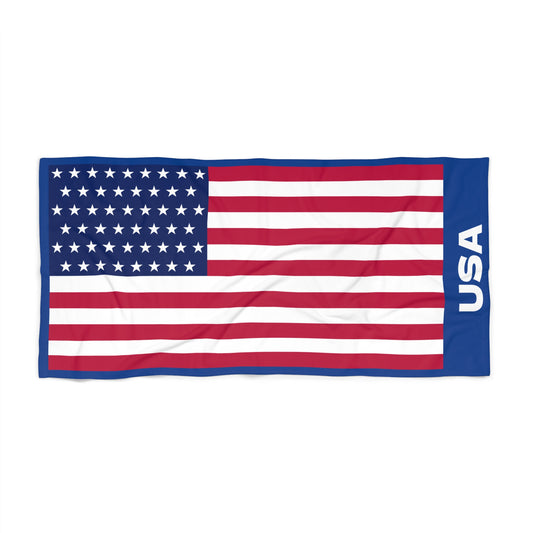 United States of American (USA) - Flag Beach Towel - Patriotic Beach Towel, Summer Accessories, Patriot Gift, Poolside Towel, Beach Lover Gift