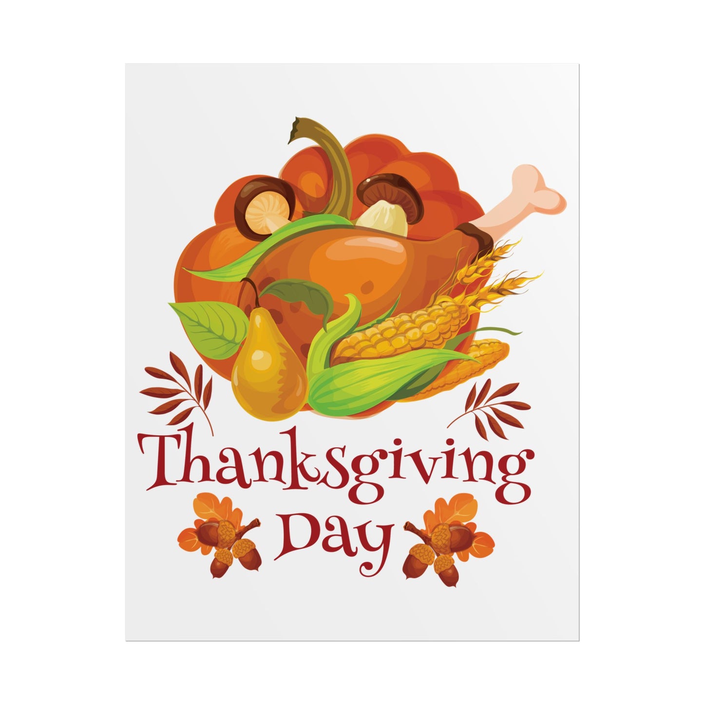 Rolled Poster -Thanksgiving Day - Turkey