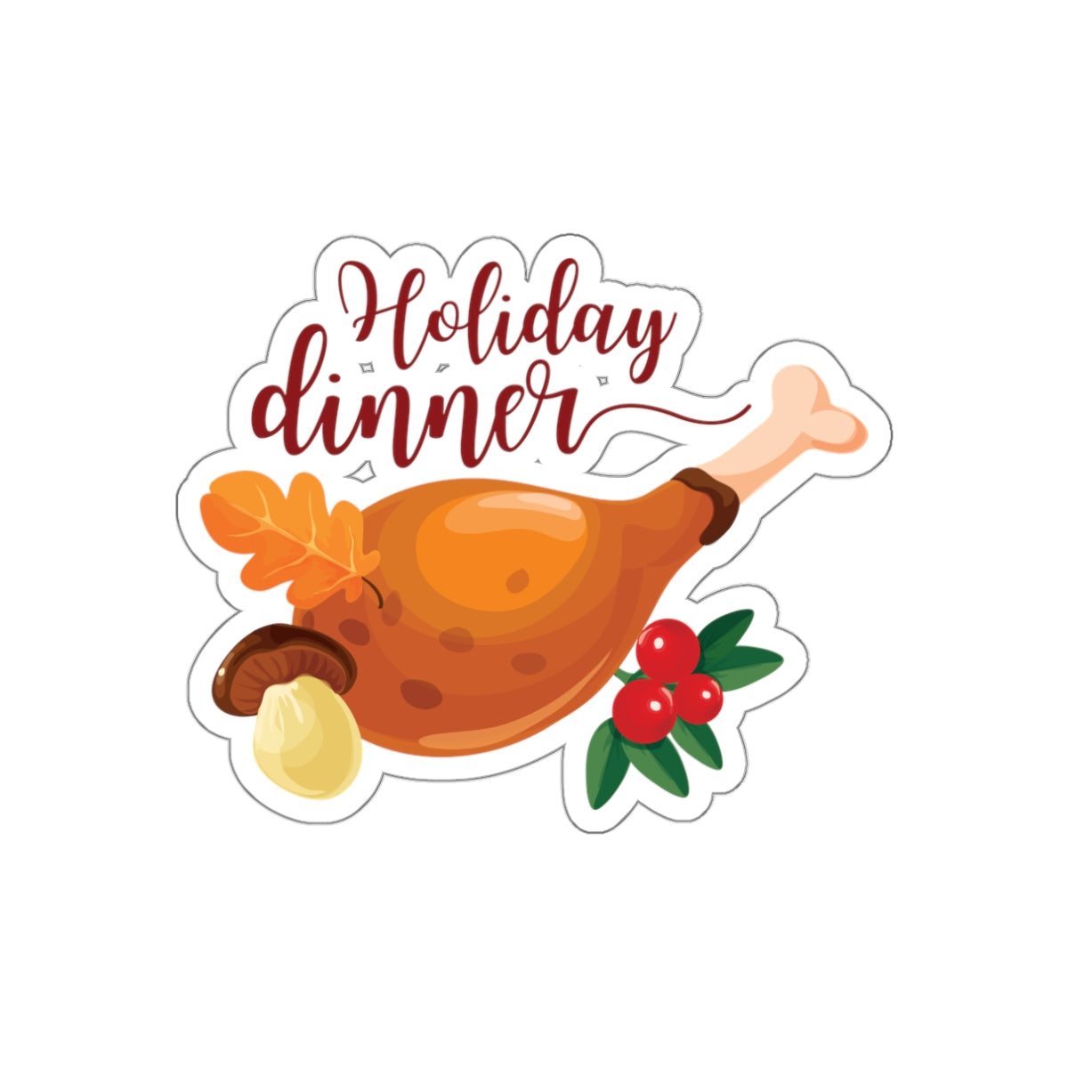 Die-Cut Stickers - Holiday Dinner
