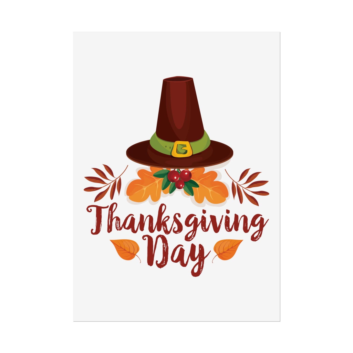 Rolled Poster -Thanksgiving Day - Happy Thanksgiving Day