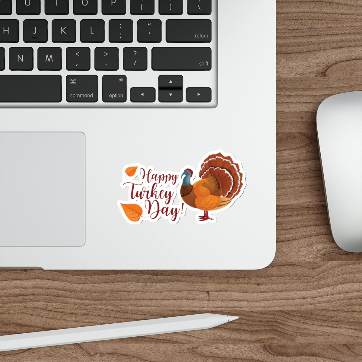 Die-Cut Stickers - Happy Turkey Day - Thanksgiving