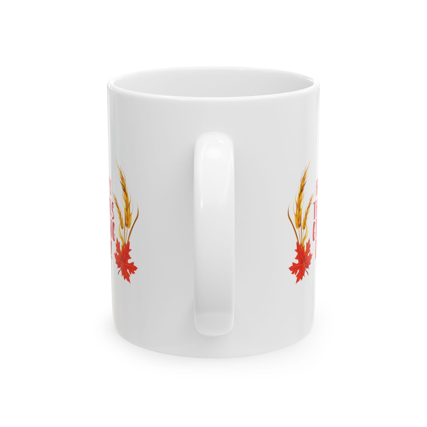 White Ceramic Mug - 11oz & 15oz -Happy Thanksgiving Day