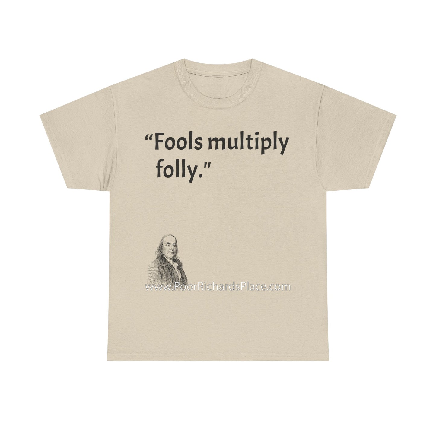 Unisex T-Shirt - Poor Richard Says Fools multiply folly