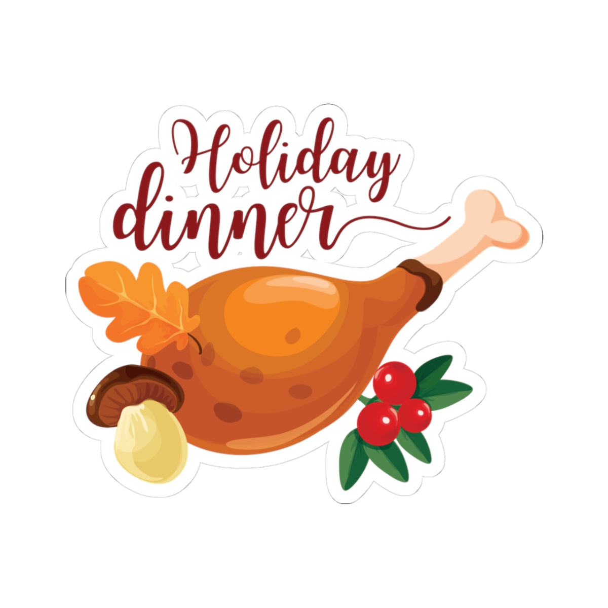 Kiss-Cut Stickers - Holiday Dinner