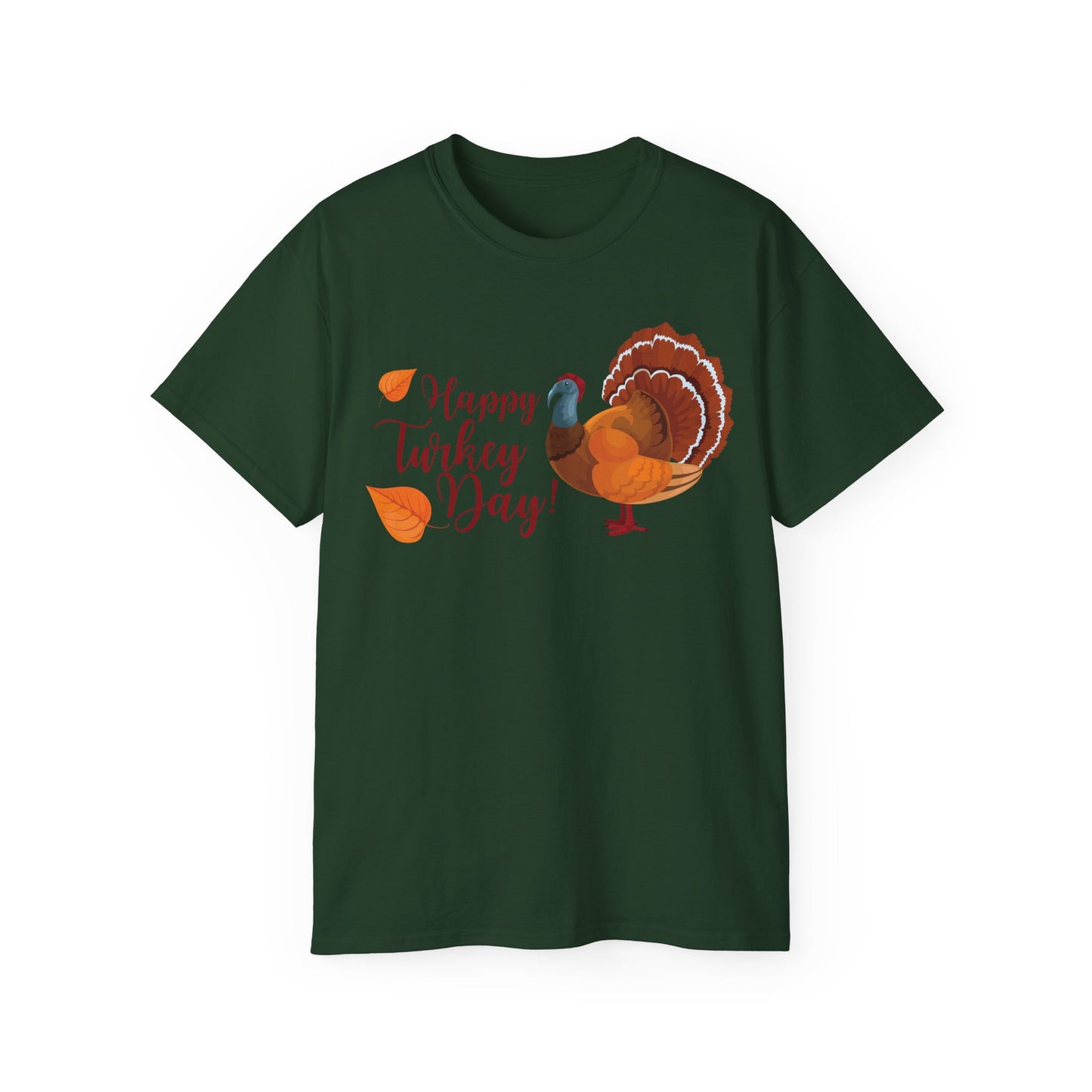 Unisex Ultra Cotton Tee - Happy Turkey Day - Thanksgiving