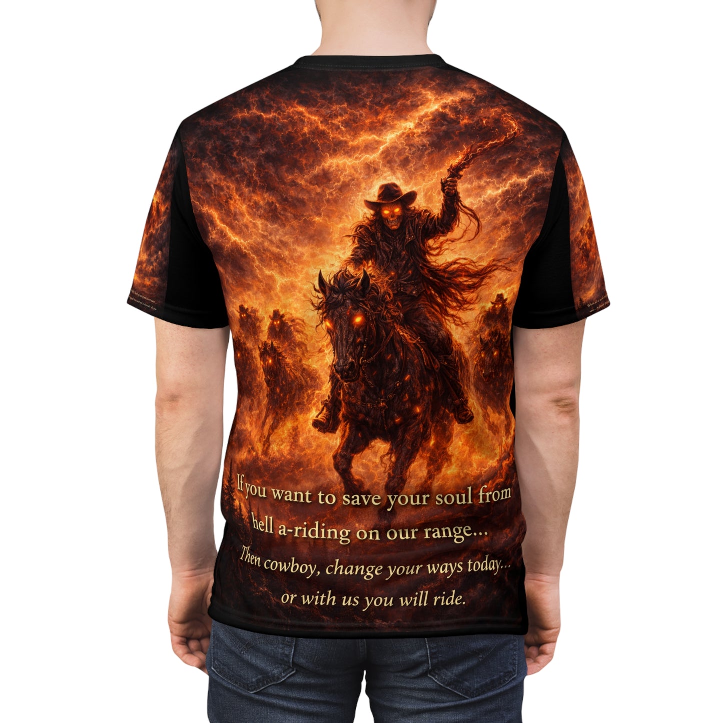 Ghost Riders in the Sky Tribute All-Over Print Tee — “Change Your Ways”