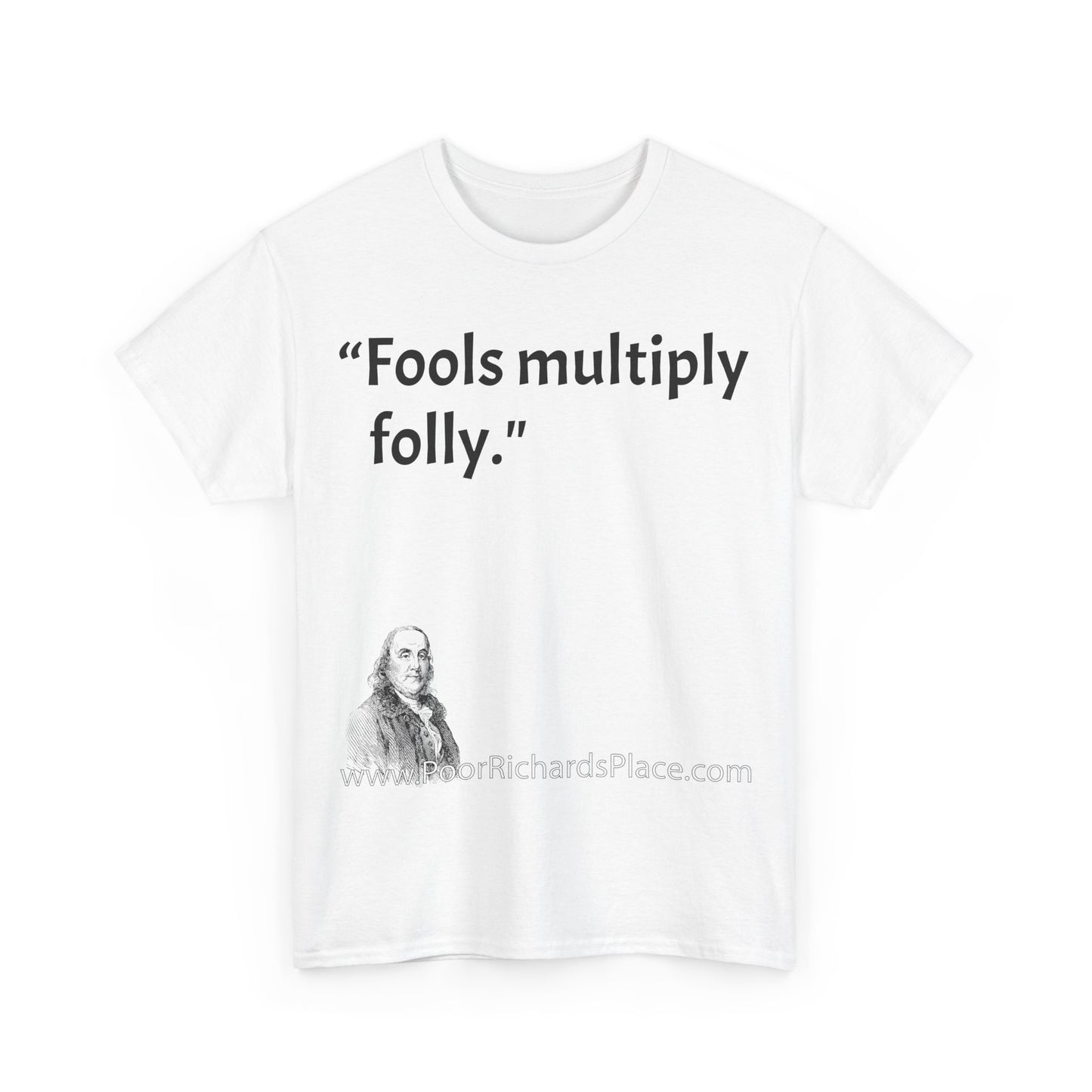 Unisex T-Shirt - Poor Richard Says Fools multiply folly