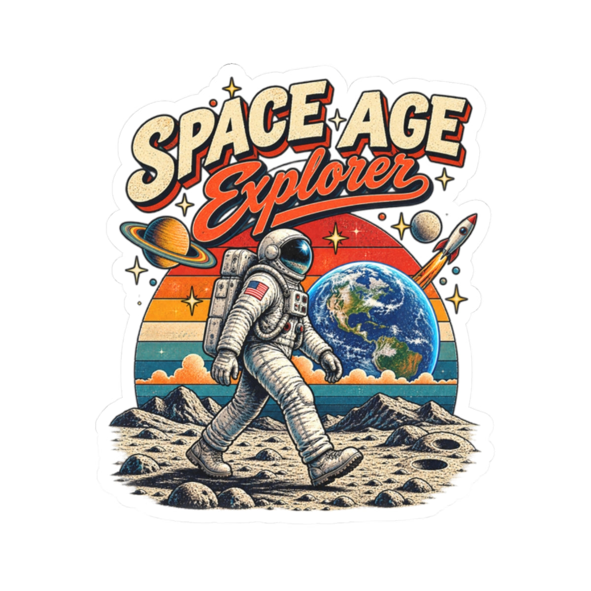 Kiss-Cut Stickers - Space Age Explorer
