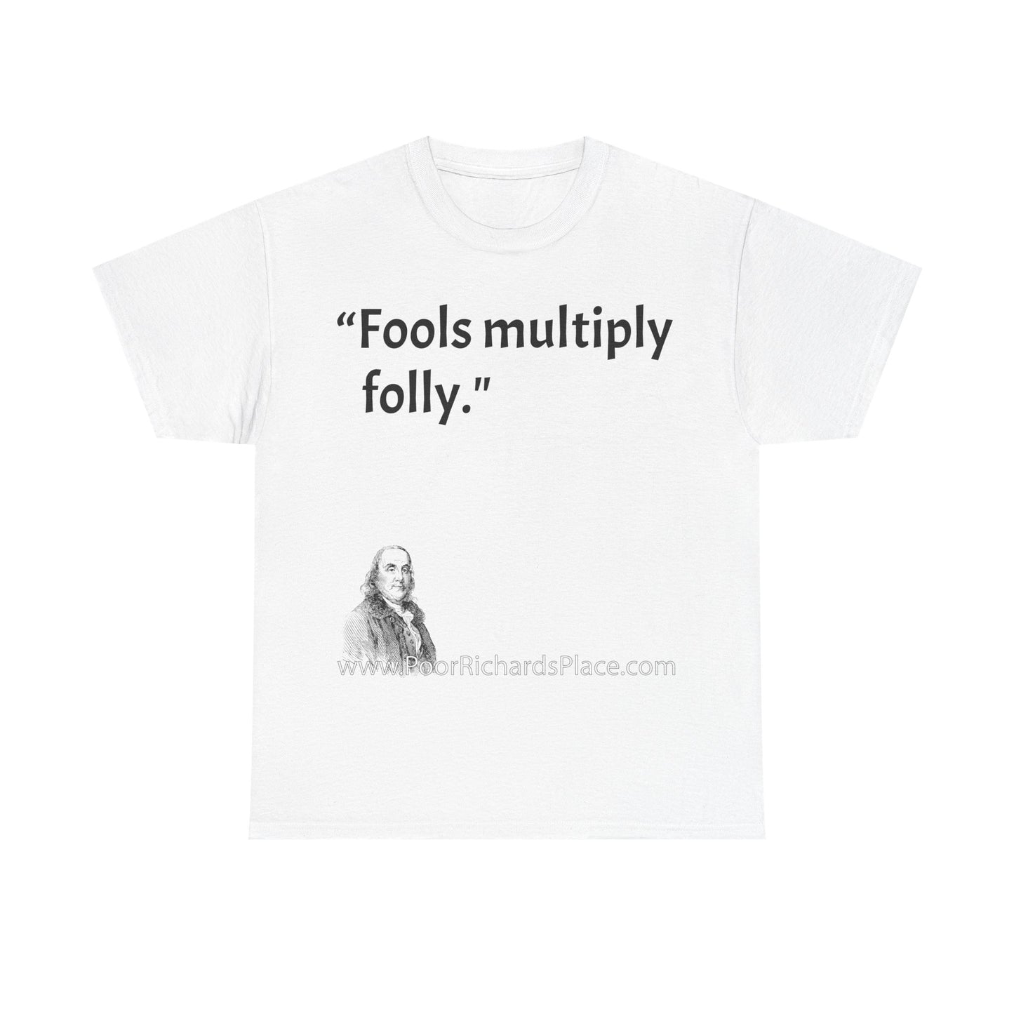 Unisex T-Shirt - Poor Richard Says Fools multiply folly