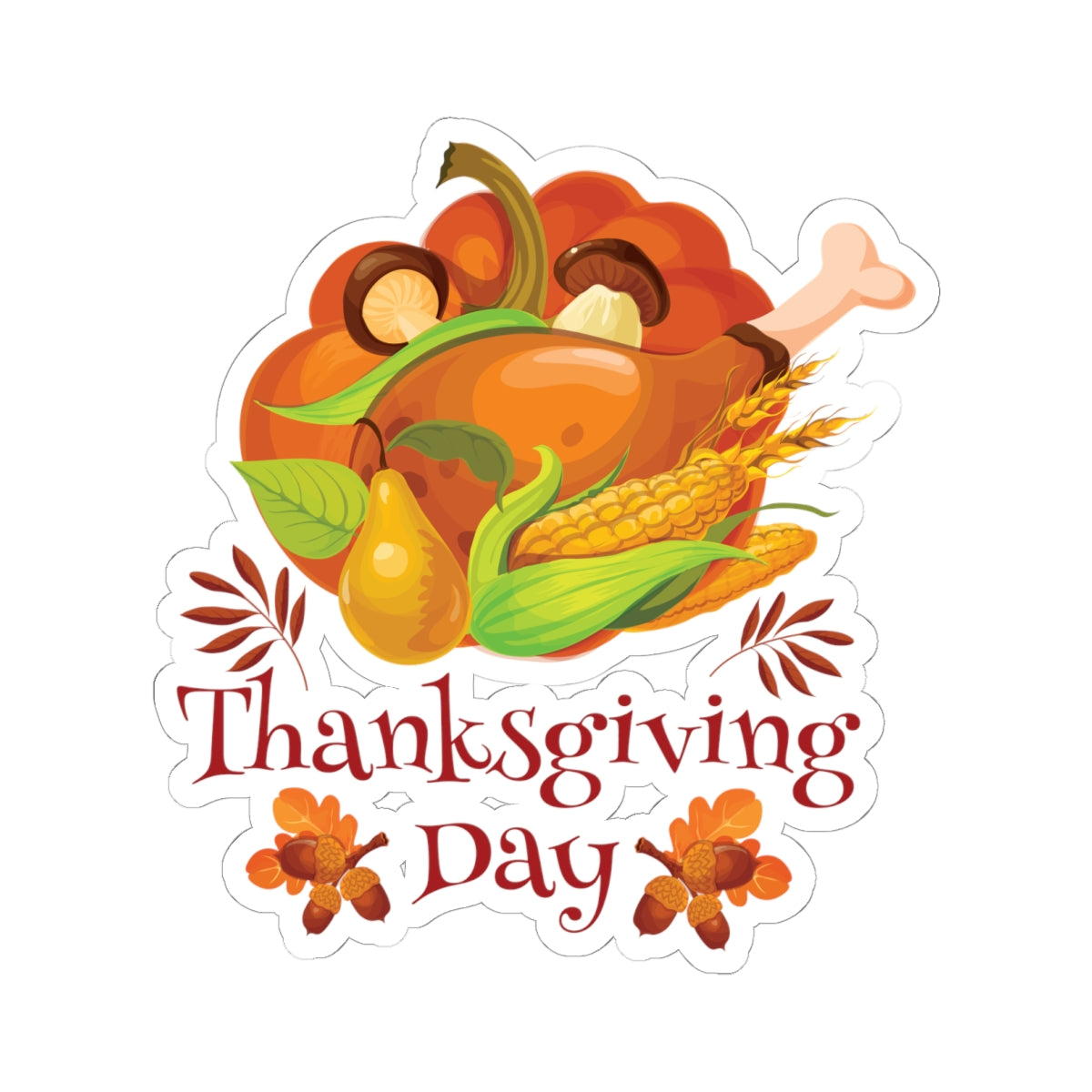 Kiss-Cut Stickers -Thanksgiving Day - Turkey