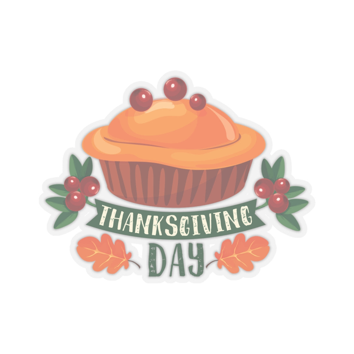 Kiss-Cut Stickers - Thanksgiving Day - Pie