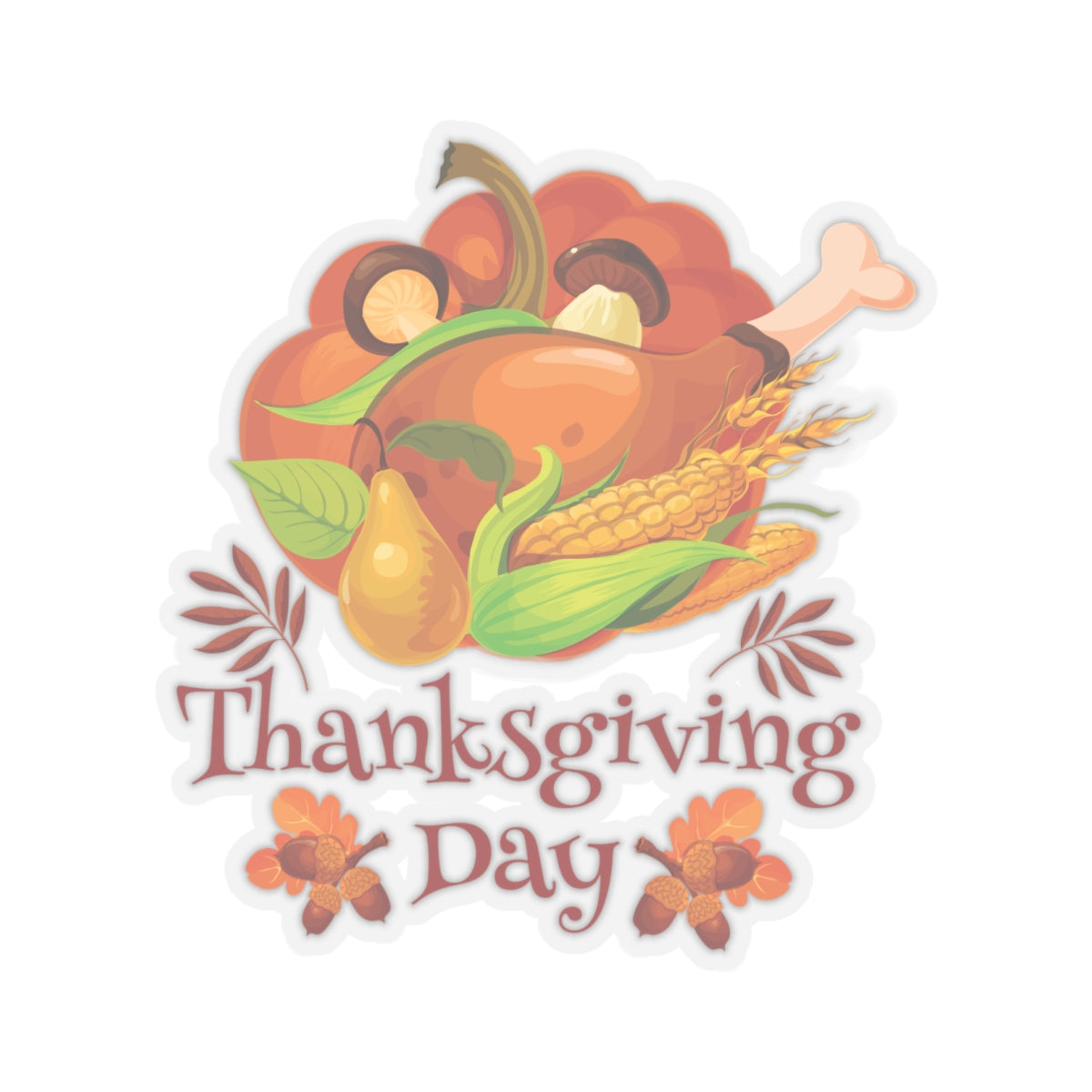 Kiss-Cut Stickers -Thanksgiving Day - Turkey