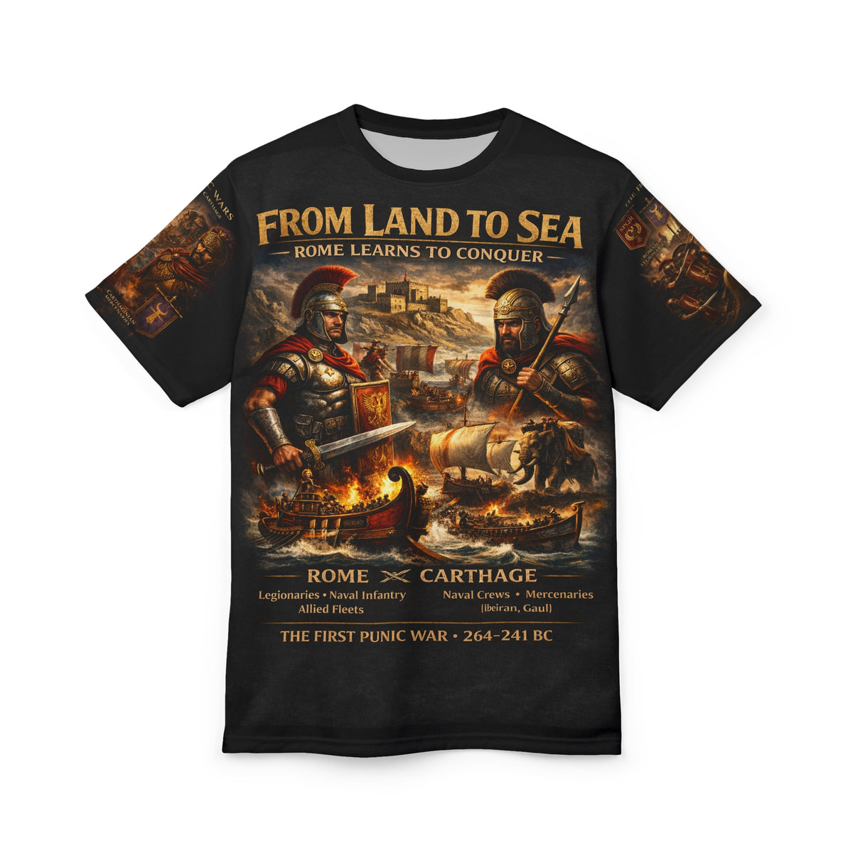 First Punic War Tribute Tee — Rome vs Carthage War for Sicily (264–241 BC)