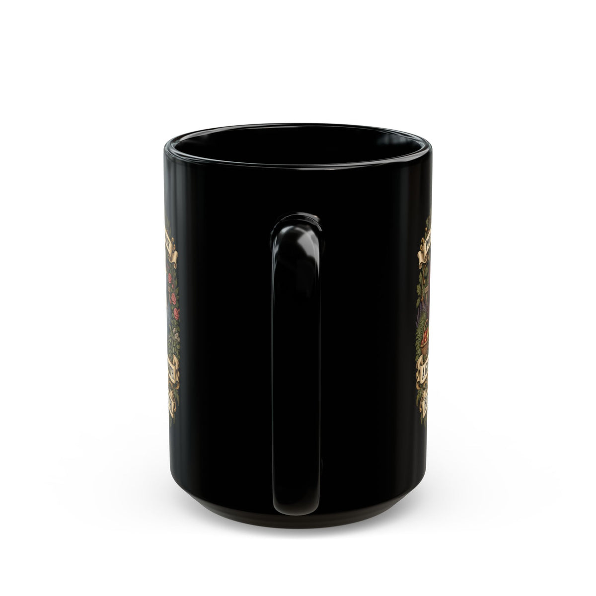 Black Mug  (15oz) - Poor Richards Almanac - A good Wife & Health, is a Man's best Wealth
