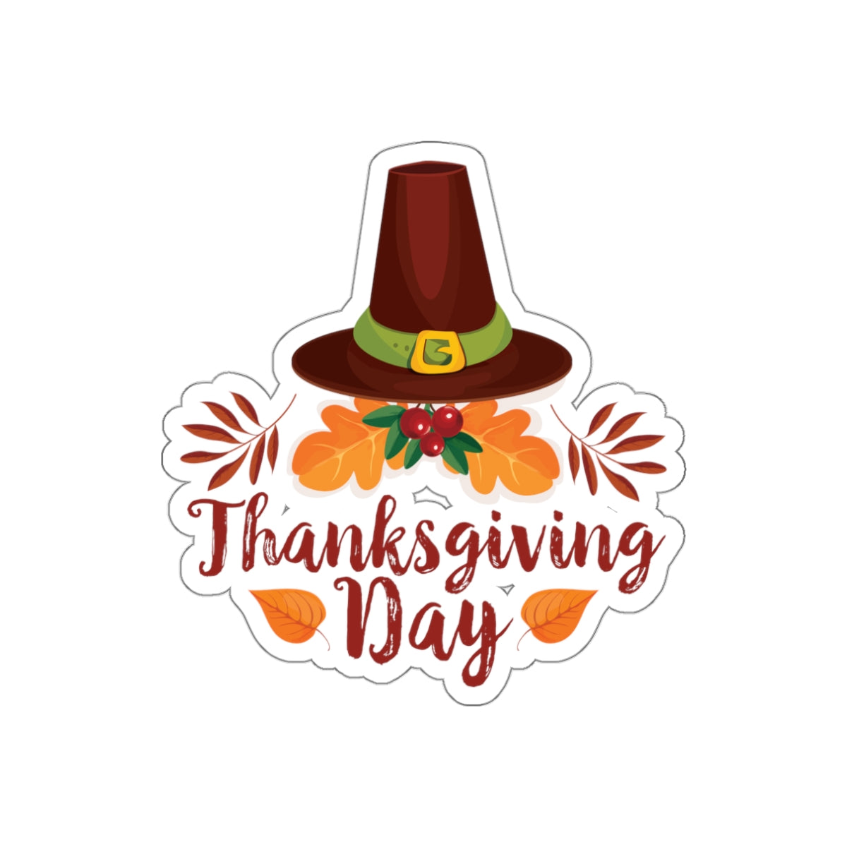 Die-Cut Stickers - Thanksgiving Day - Happy Thanksgiving Day