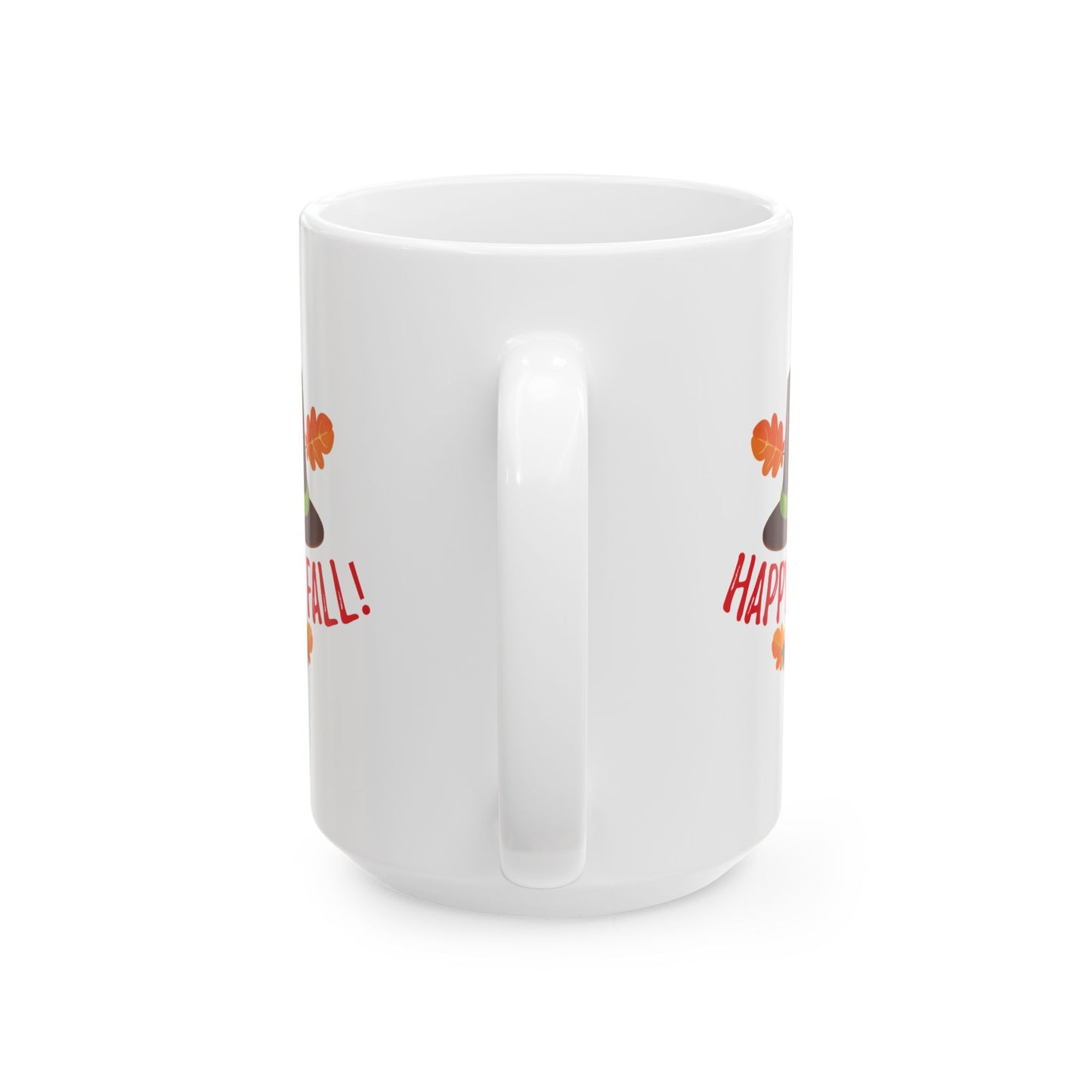 White Ceramic Mug - 11oz & 15oz -Happy Fall