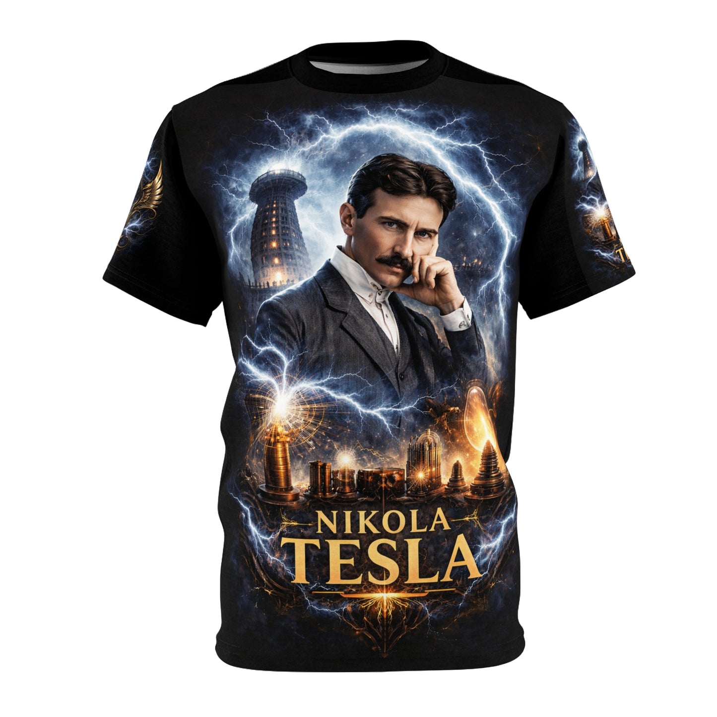Nikola Tesla Tribute Tee — Master of Lightning Graphic T-Shirt