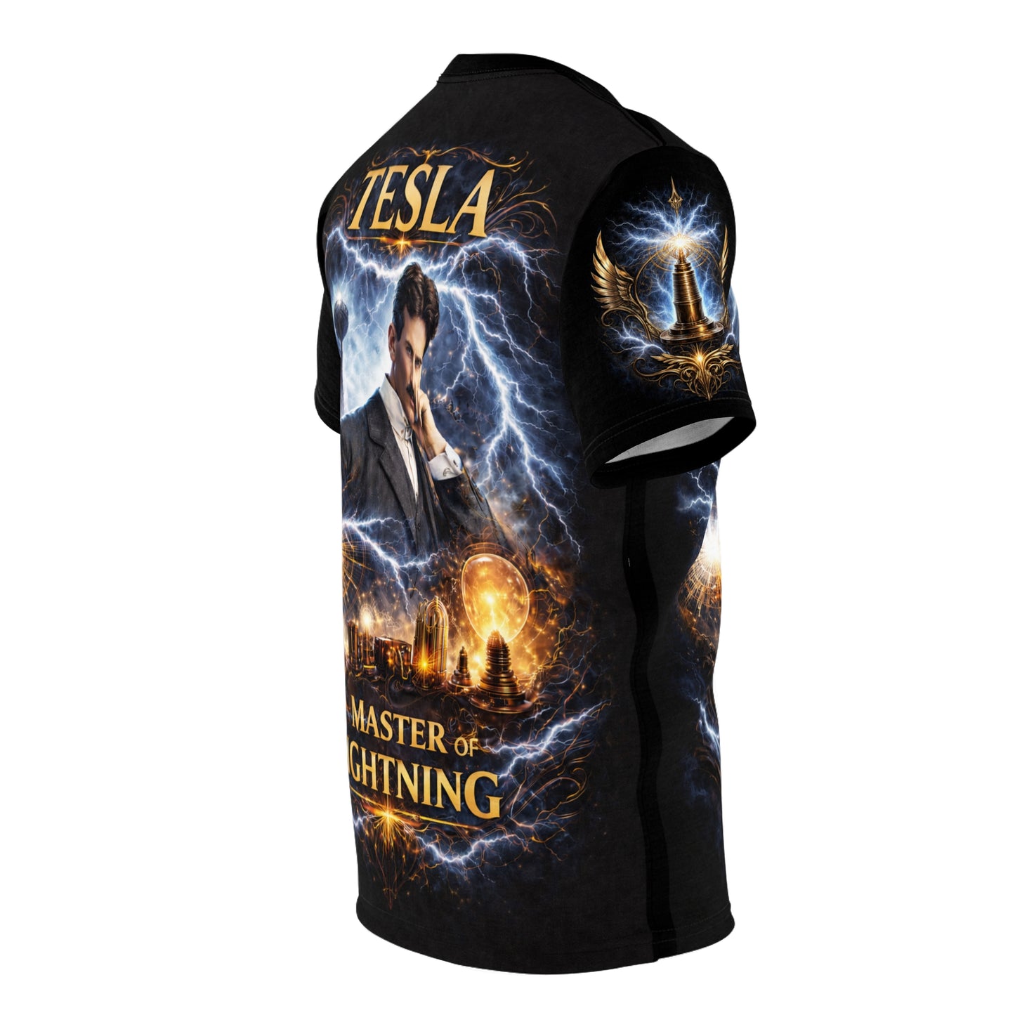 Nikola Tesla Tribute Tee — Master of Lightning Graphic T-Shirt