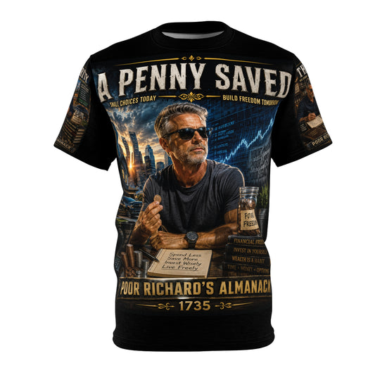 Benjamin Franklin "A Penny Saved..." - Modern Version Tribute Tee