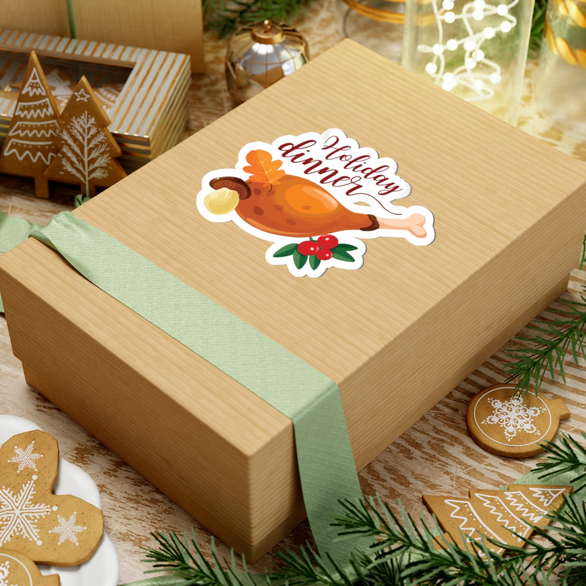 Kiss-Cut Stickers - Holiday Dinner