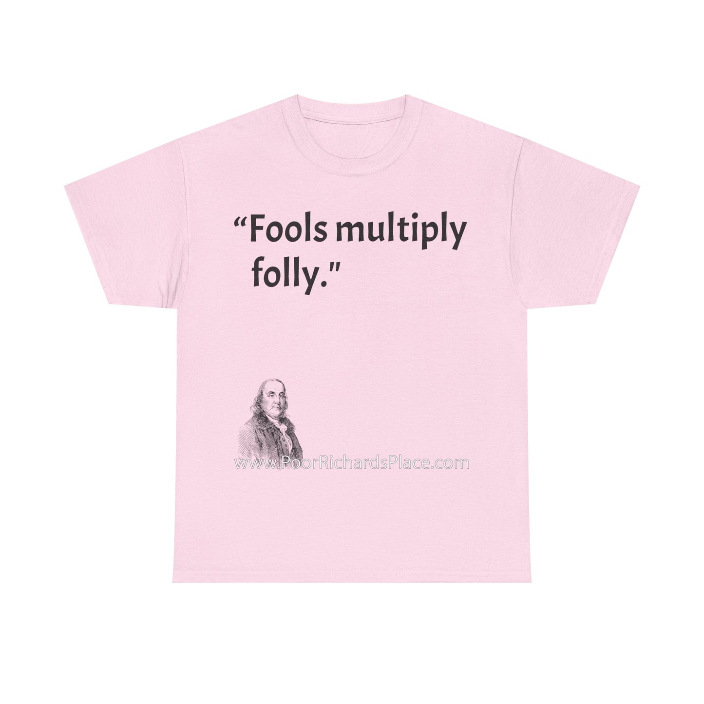 Unisex T-Shirt - Poor Richard Says Fools multiply folly