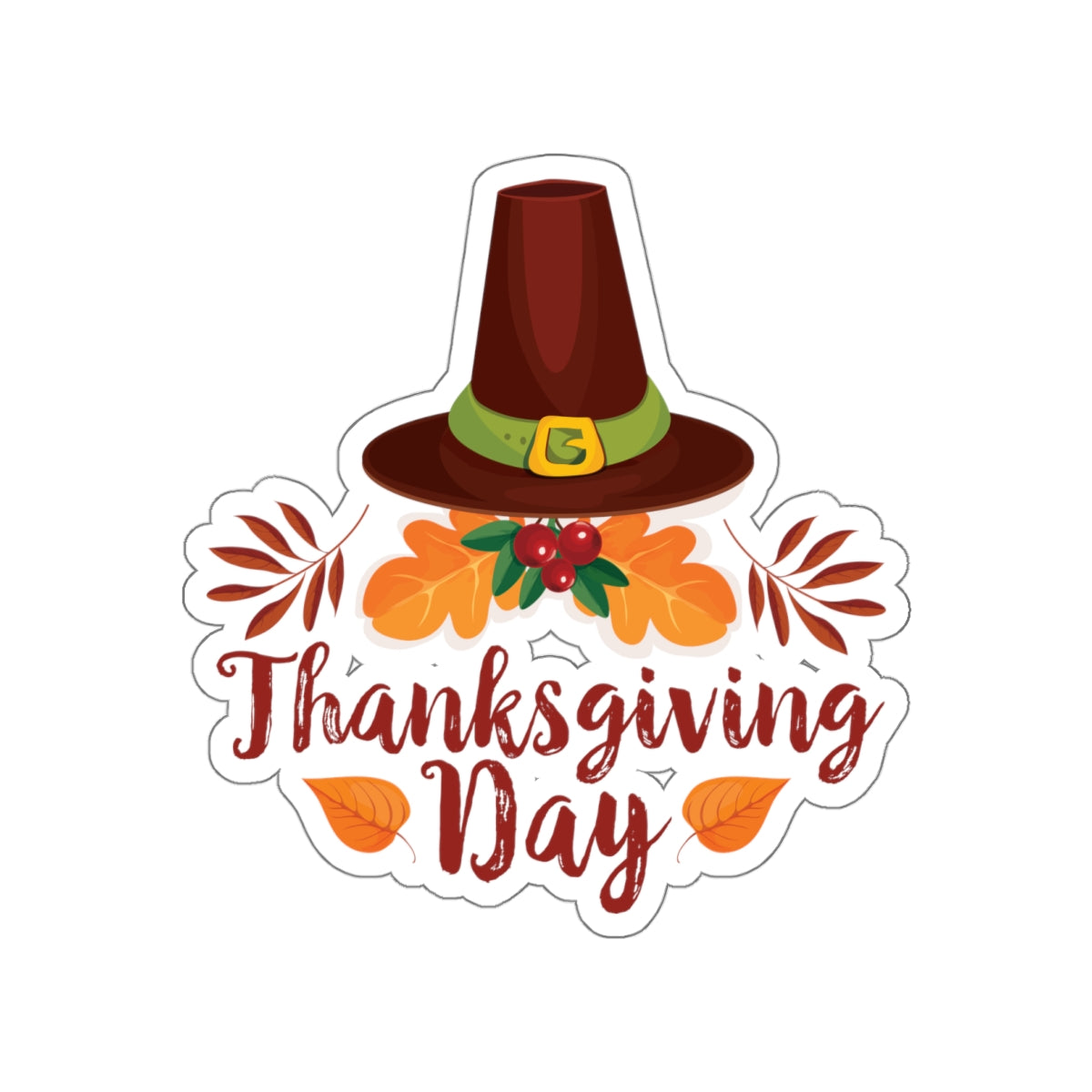Die-Cut Stickers - Thanksgiving Day - Happy Thanksgiving Day