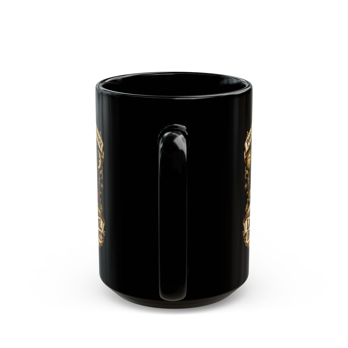 Black Mug  (15oz) - Poor Richards Almanac - Light Purse, Heavy Heart