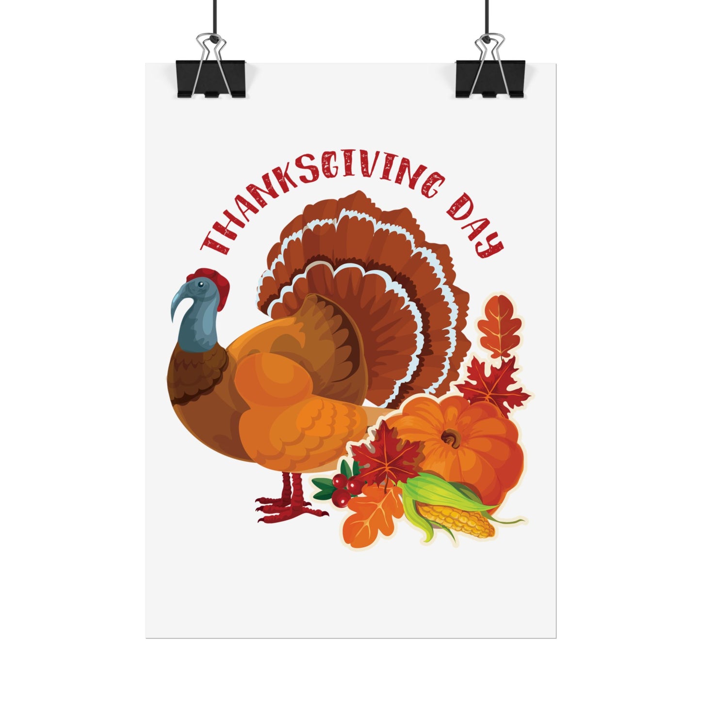 Rolled Poster -Thanksgiving - Happy Turkey Day