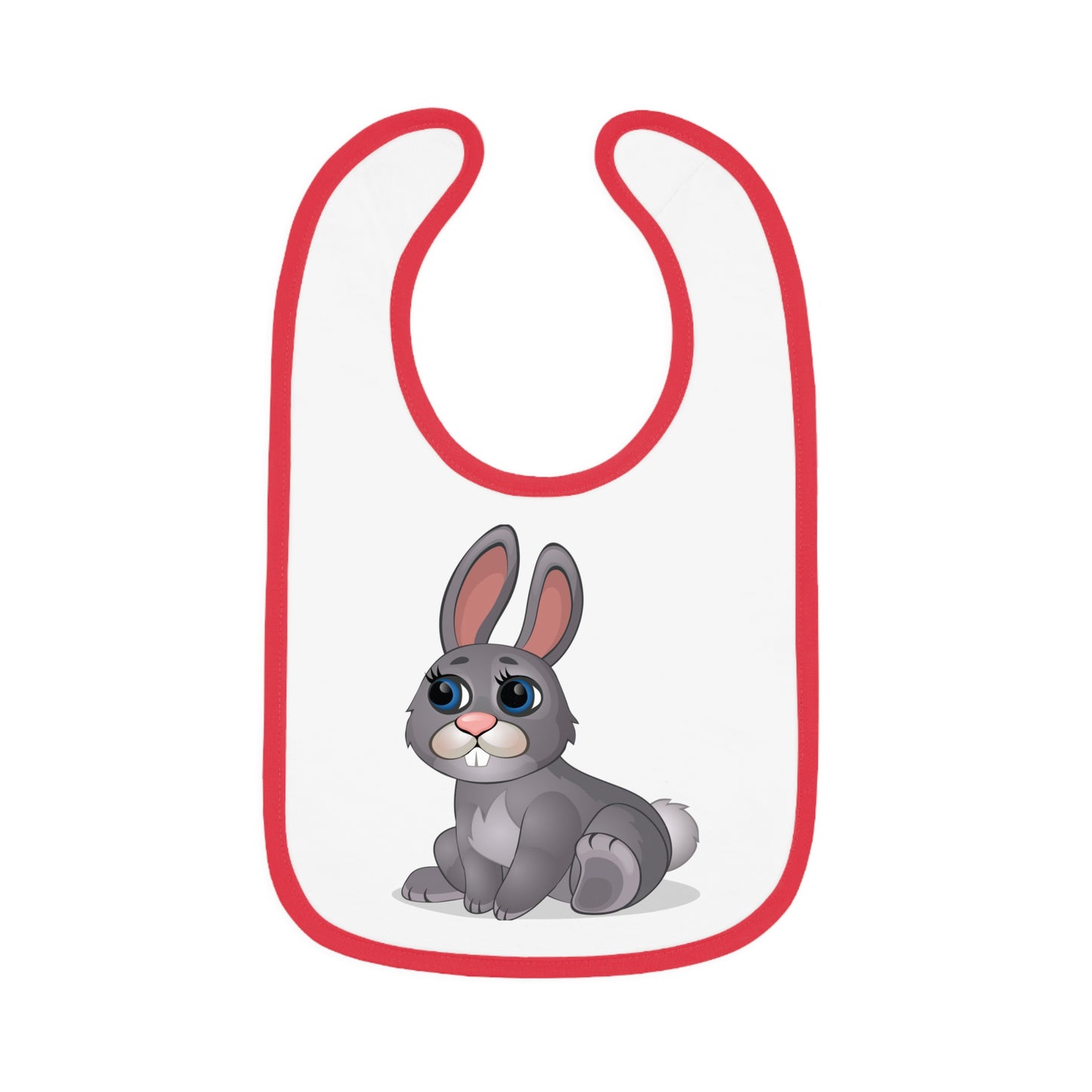 Baby Contrast Trim Jersey Bib - Cutie Wrabbit
