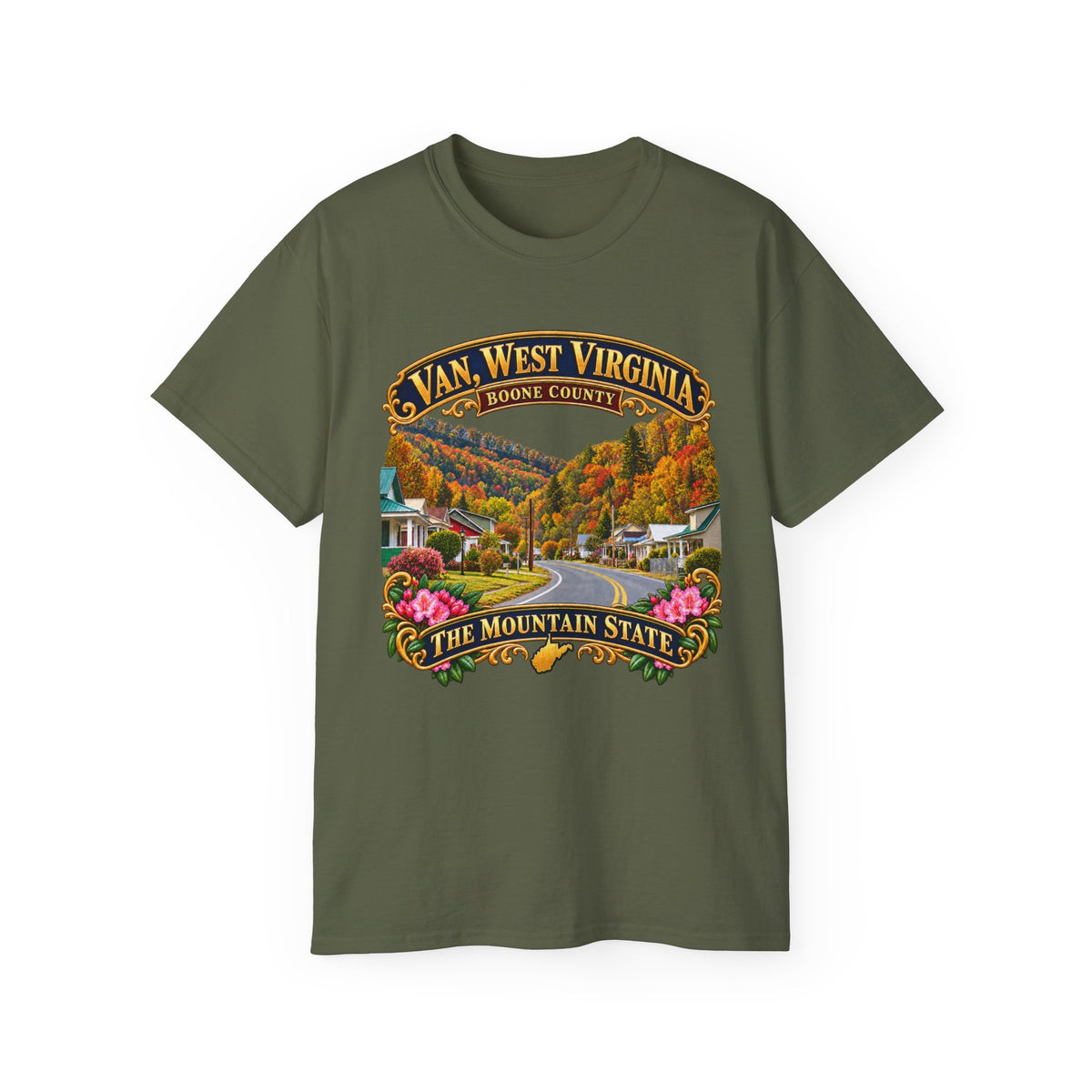 Unisex Ultra Cotton Tee - Van, West Virginia - Boone County - The Mountain State - 3D Transparent