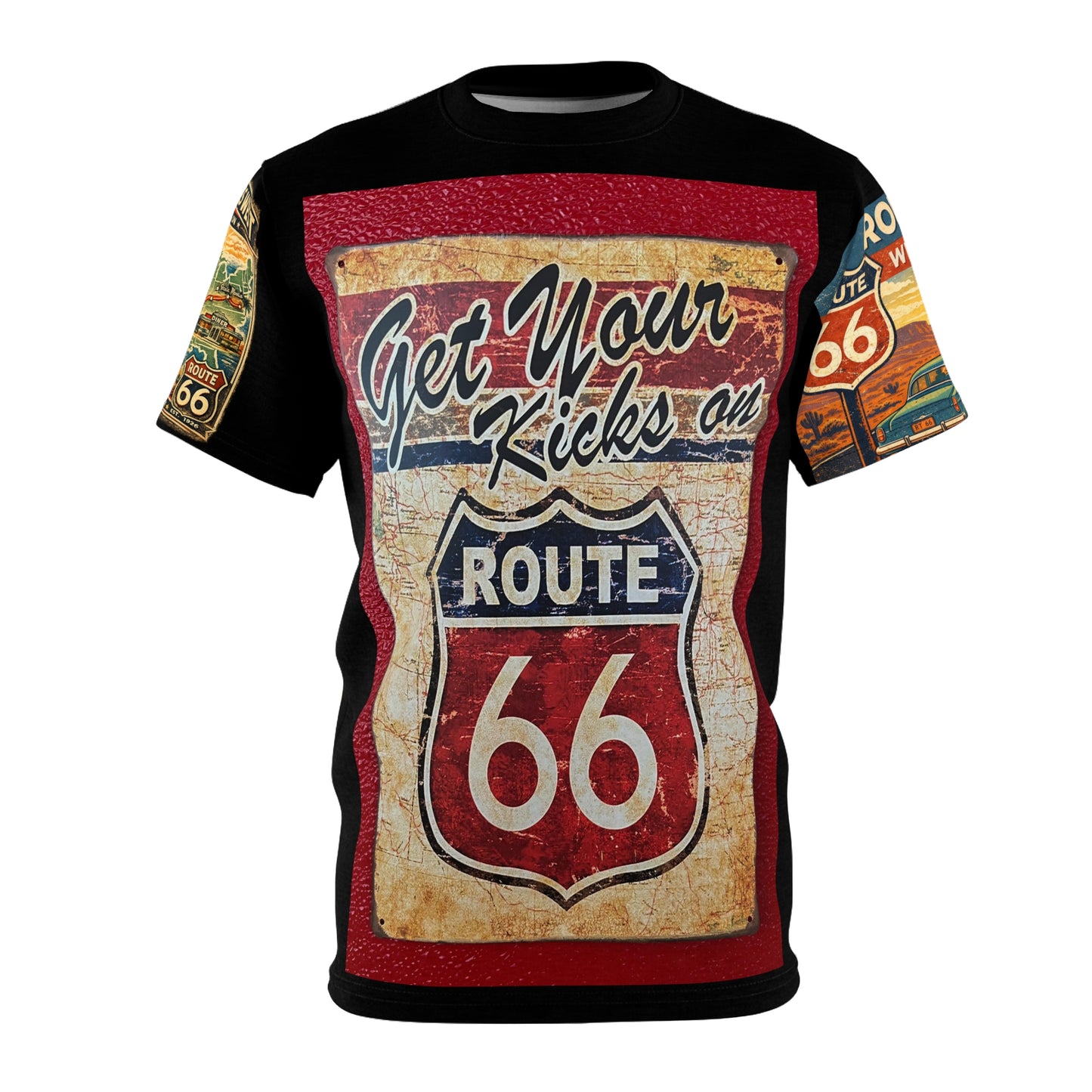 Route 66 Tribute Tee — Drive West Vintage Roadway T‑Shirt