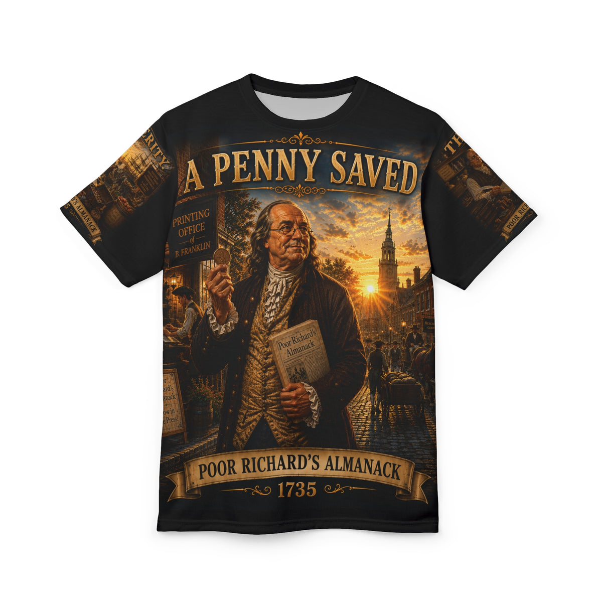 Benjamin Franklin "A Penny Saved..." - Tribute Tee